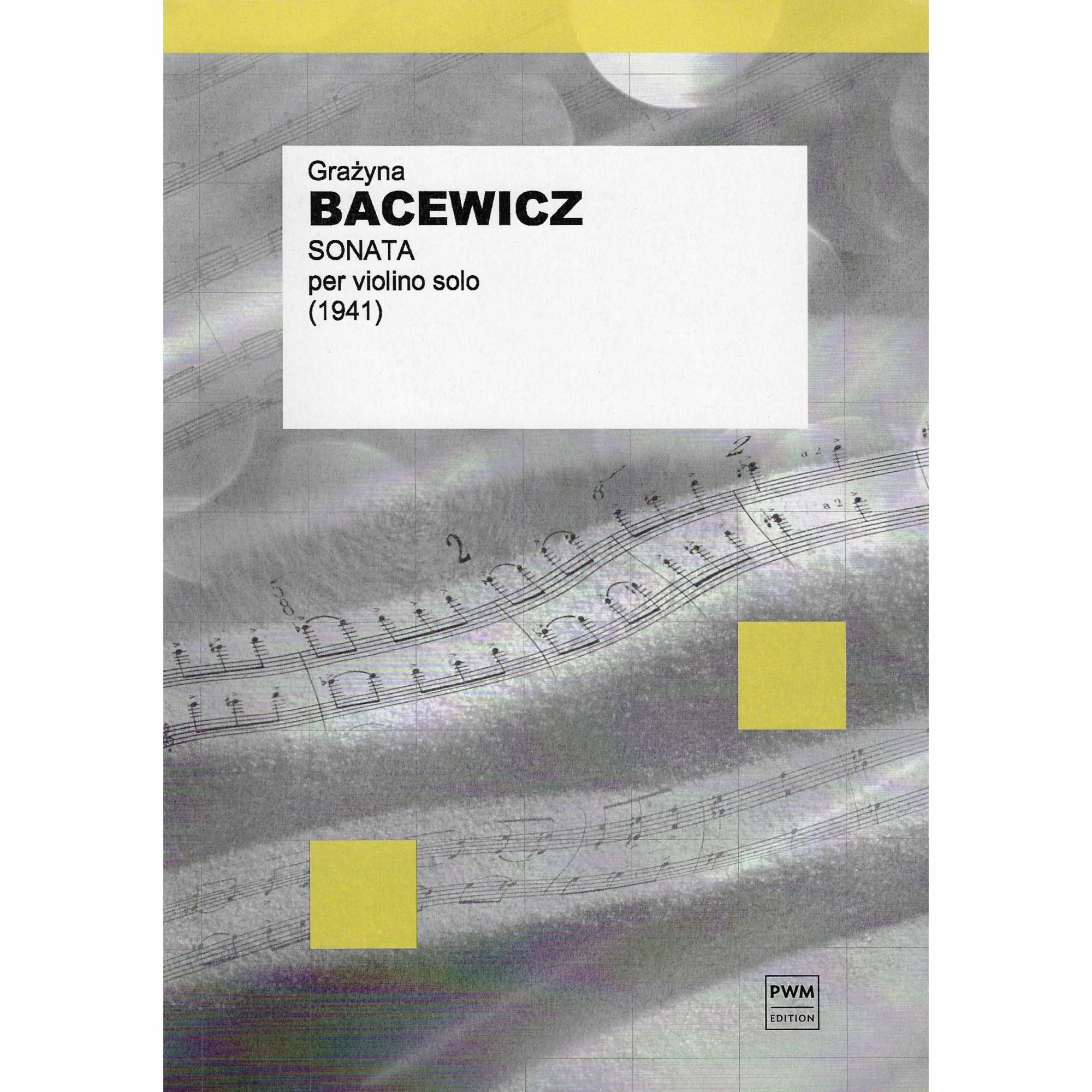 Bacewicz -- Sonata for Solo Violin