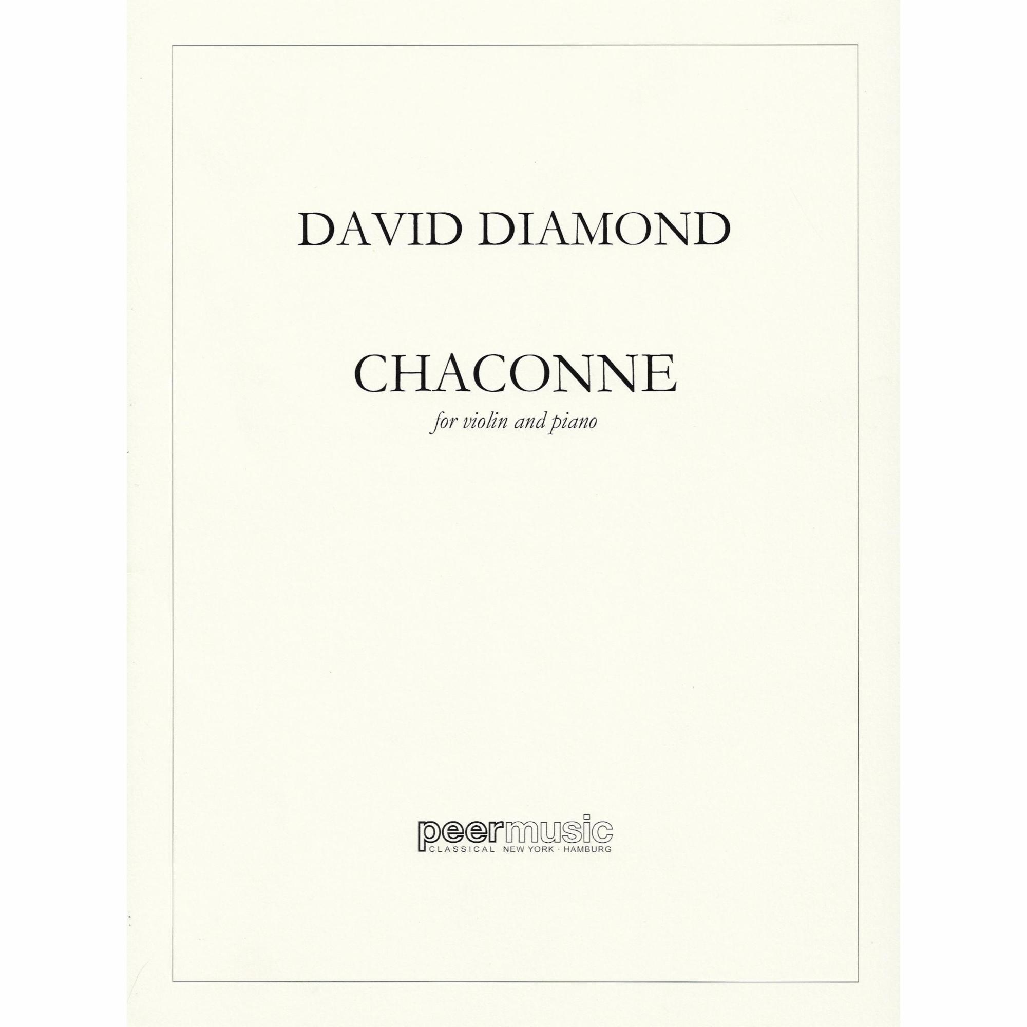 Diamond -- Chaconne for Violin and Piano