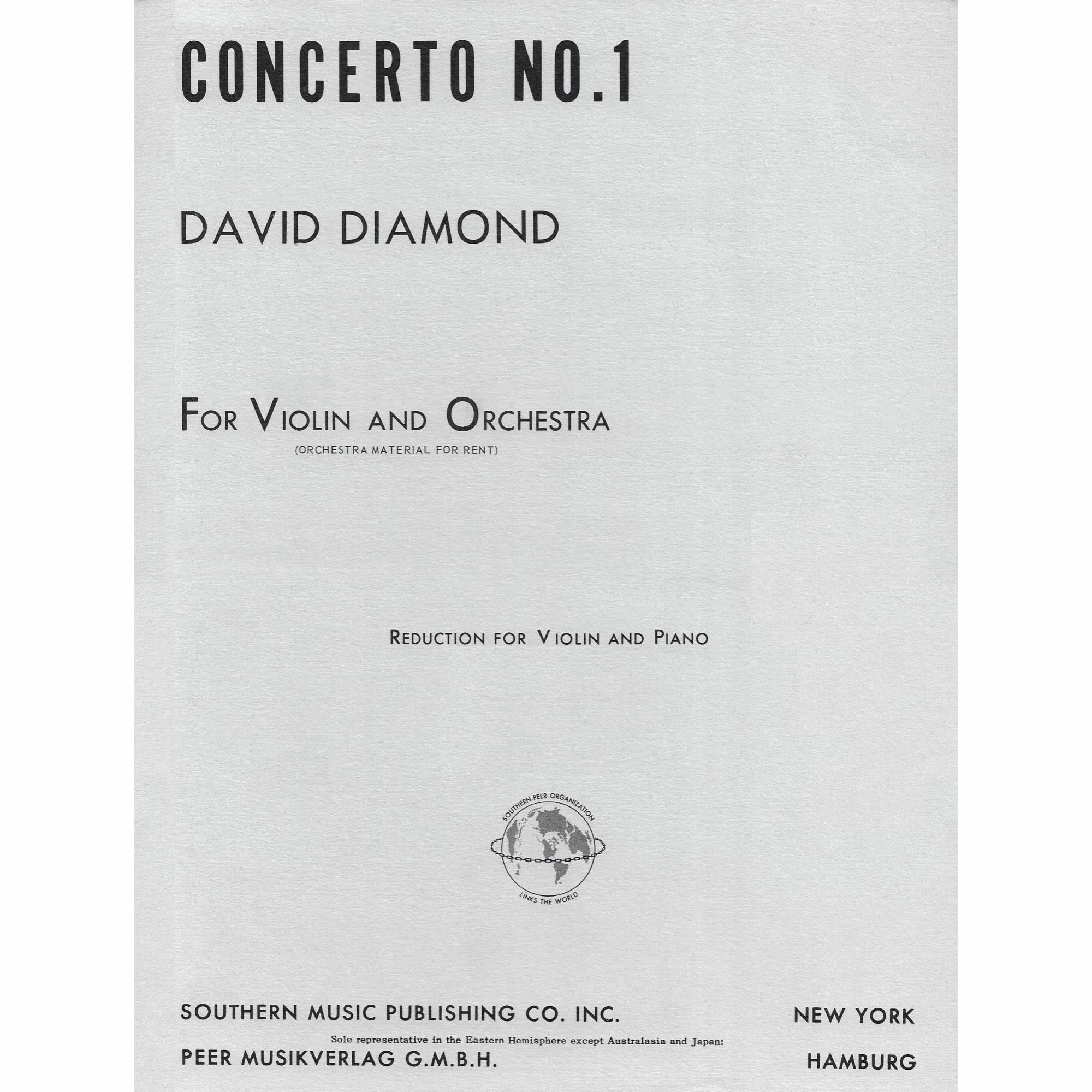Diamond -- Concerto No. 1 for Violin and Piano