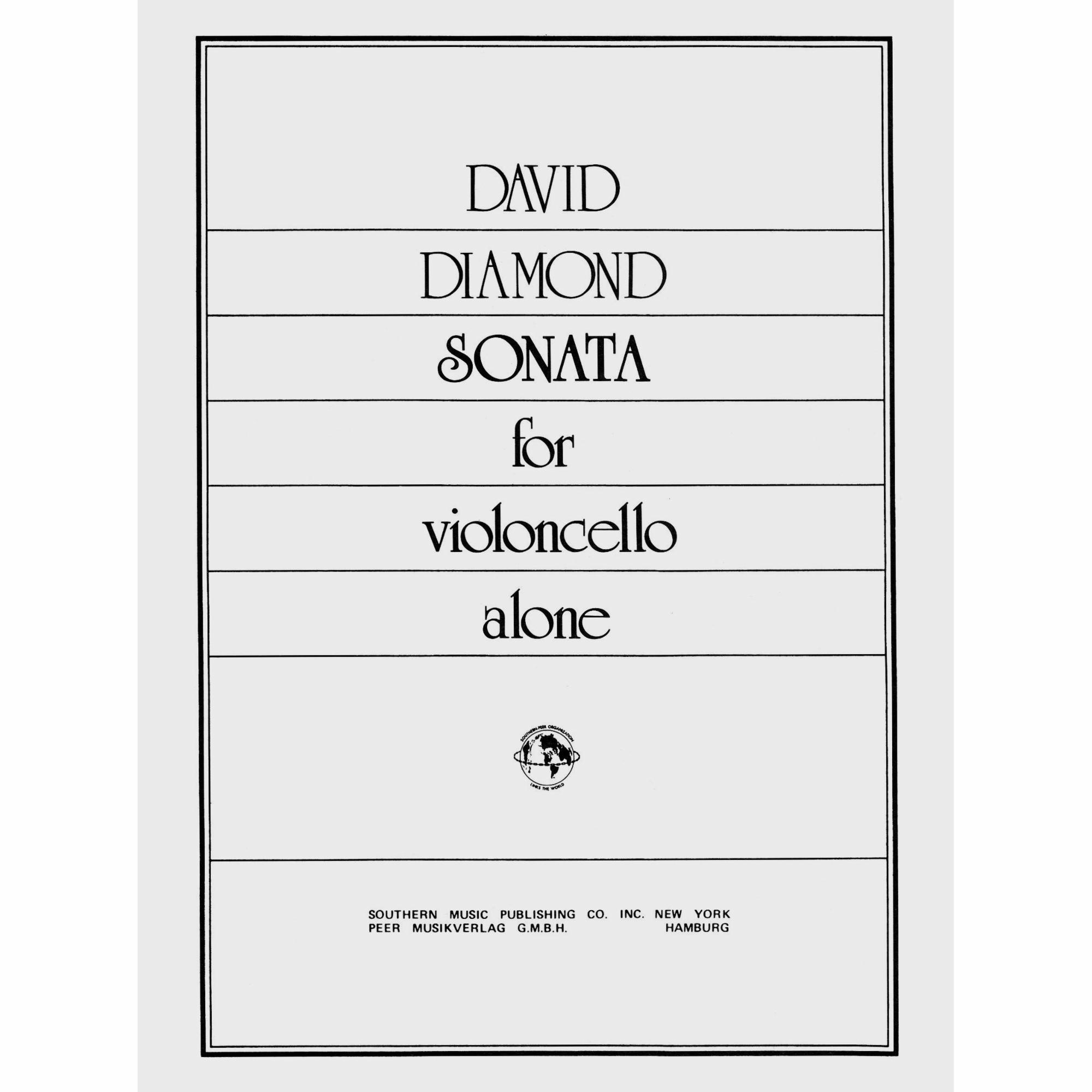 Diamond -- Sonata for Solo Cello