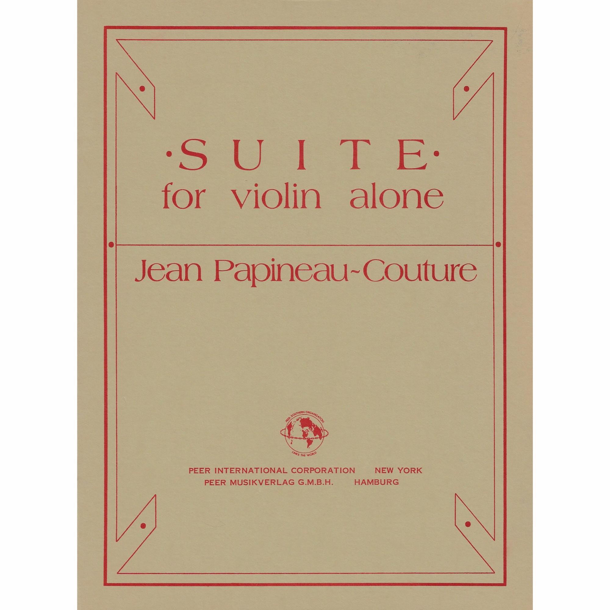 Papineau-Couture -- Suite for Violin Alone