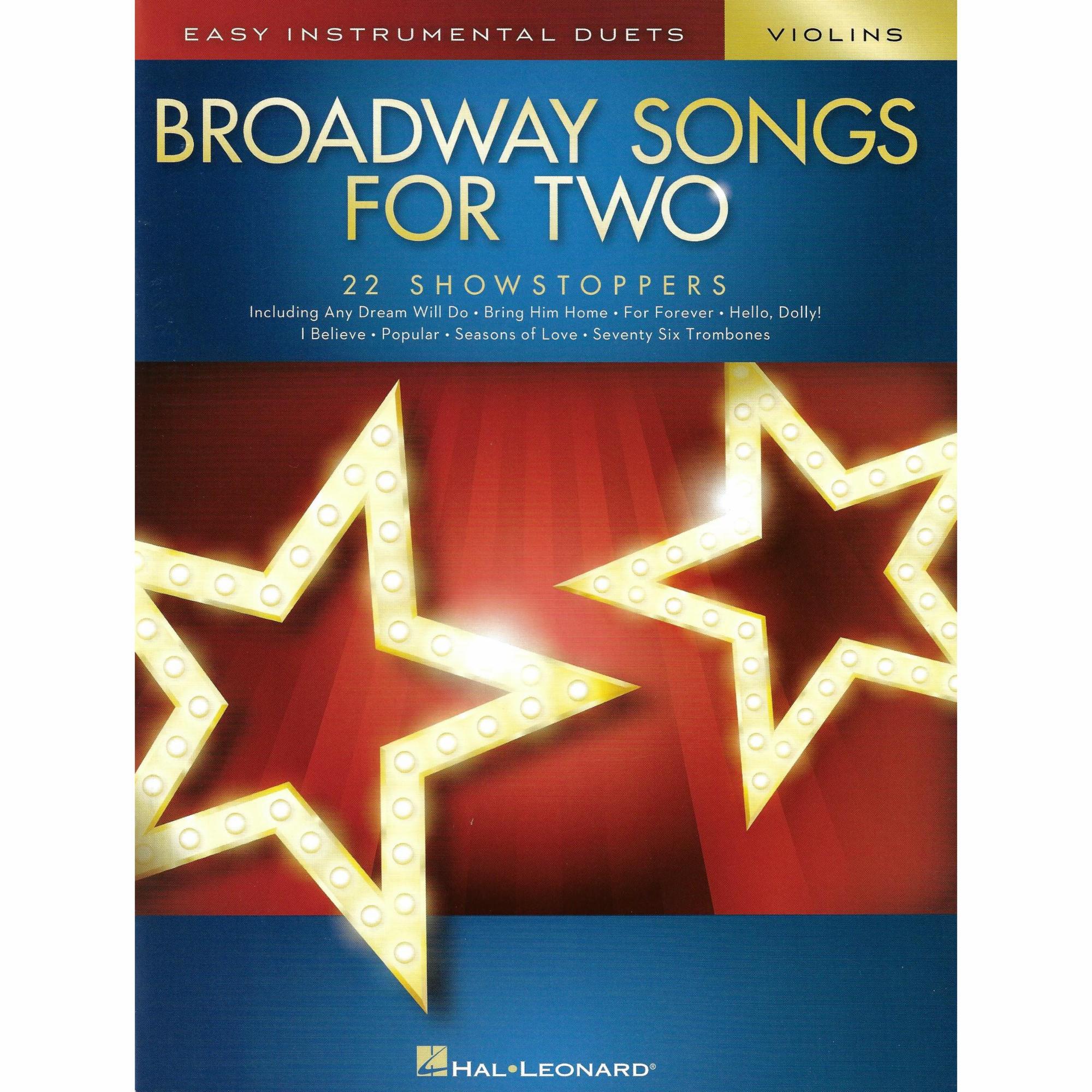 Broadway Songs for Two Violins or Two Cellos