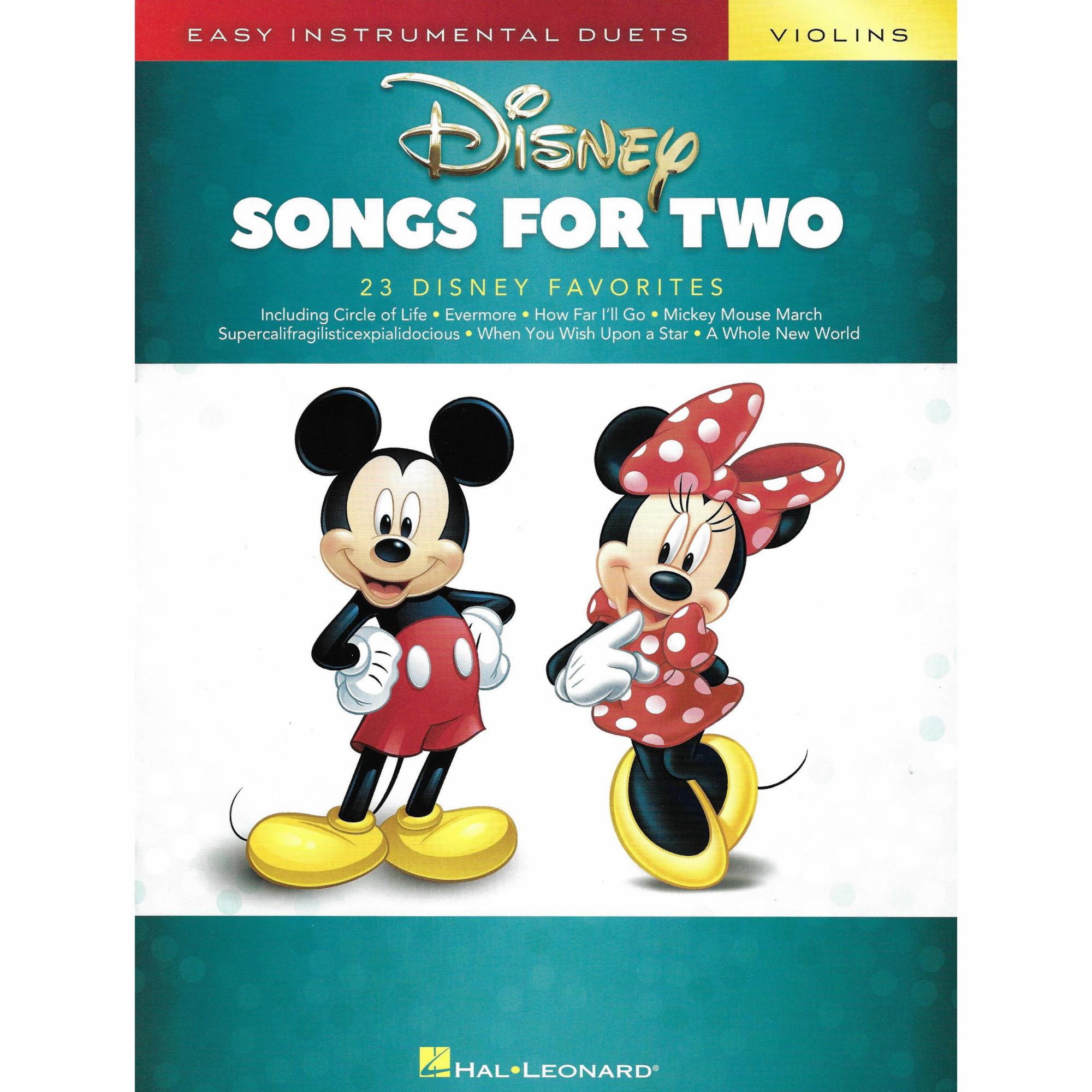 Disney Songs for Two Violins or Two Cellos