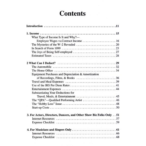 Table Of Contents