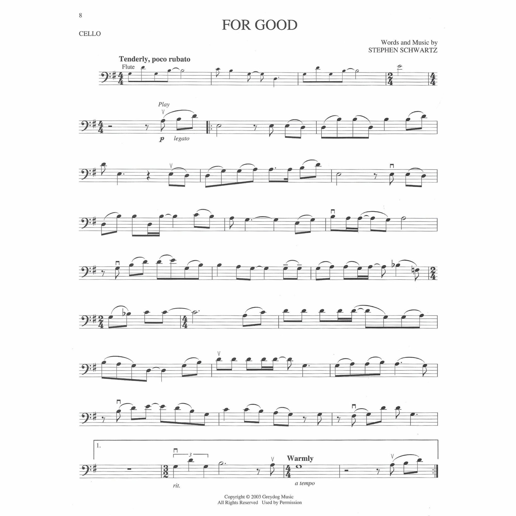 Sample: Cello (Pg. 8)