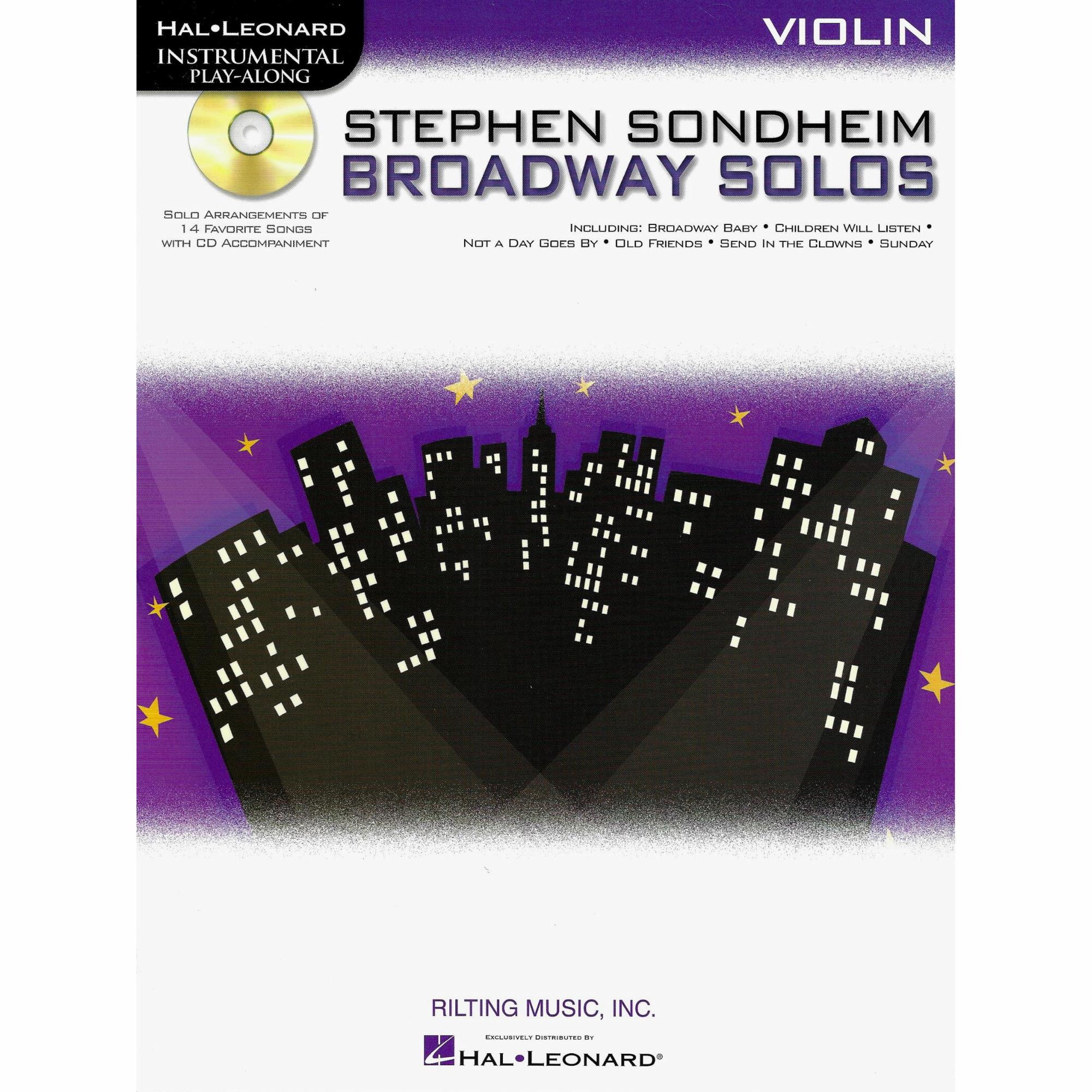 Stephen Sondheim Broadway Solos for Violin, Viola, or Cello