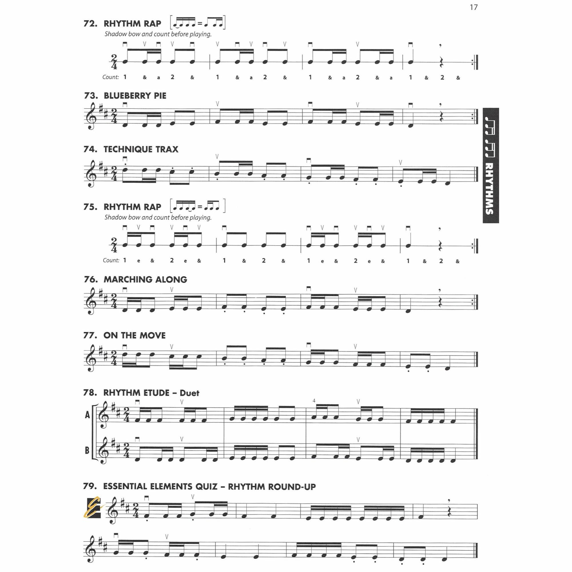 Sample: Violin, Pg. 17