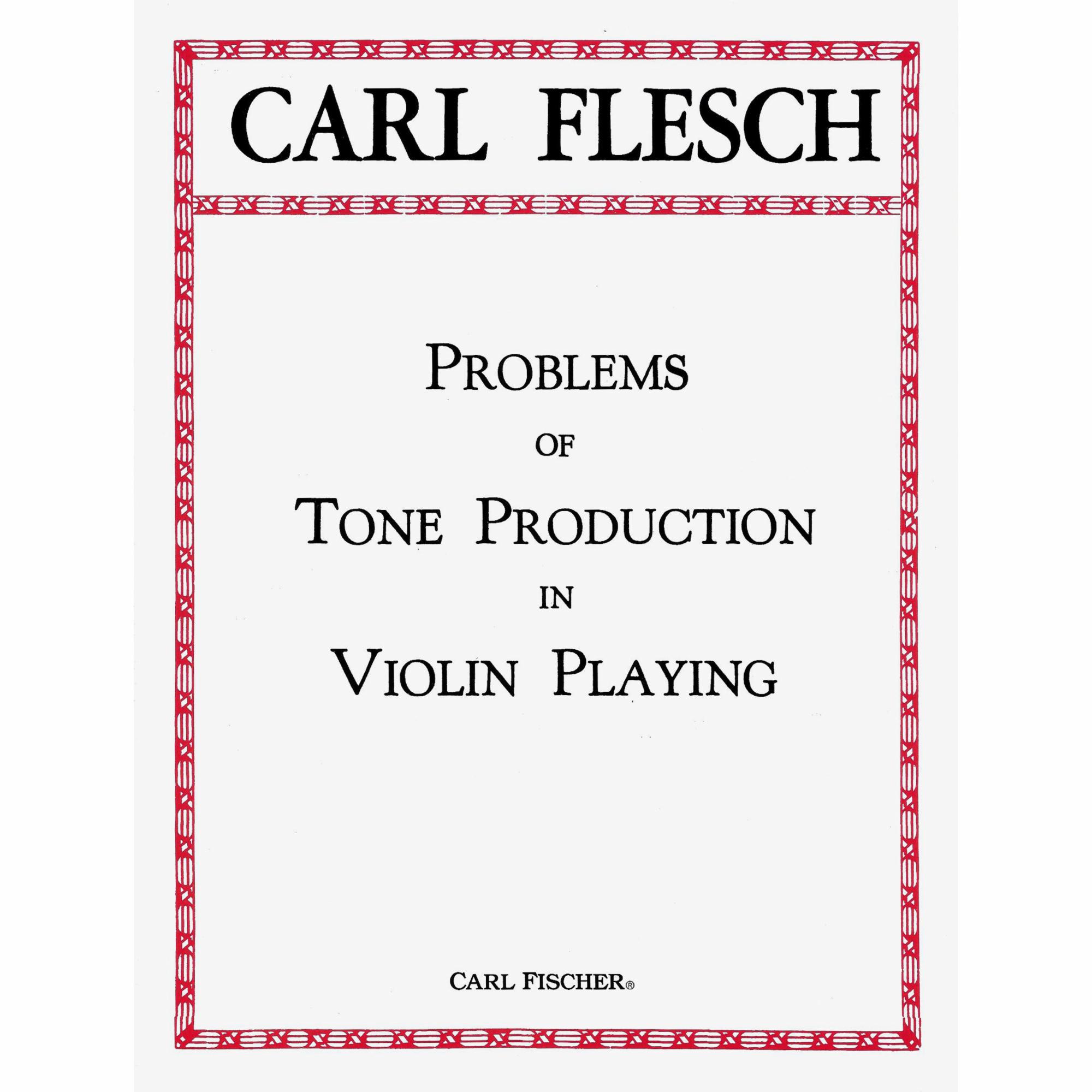 Flesch -- Problems of Tone Production in Violin Playing