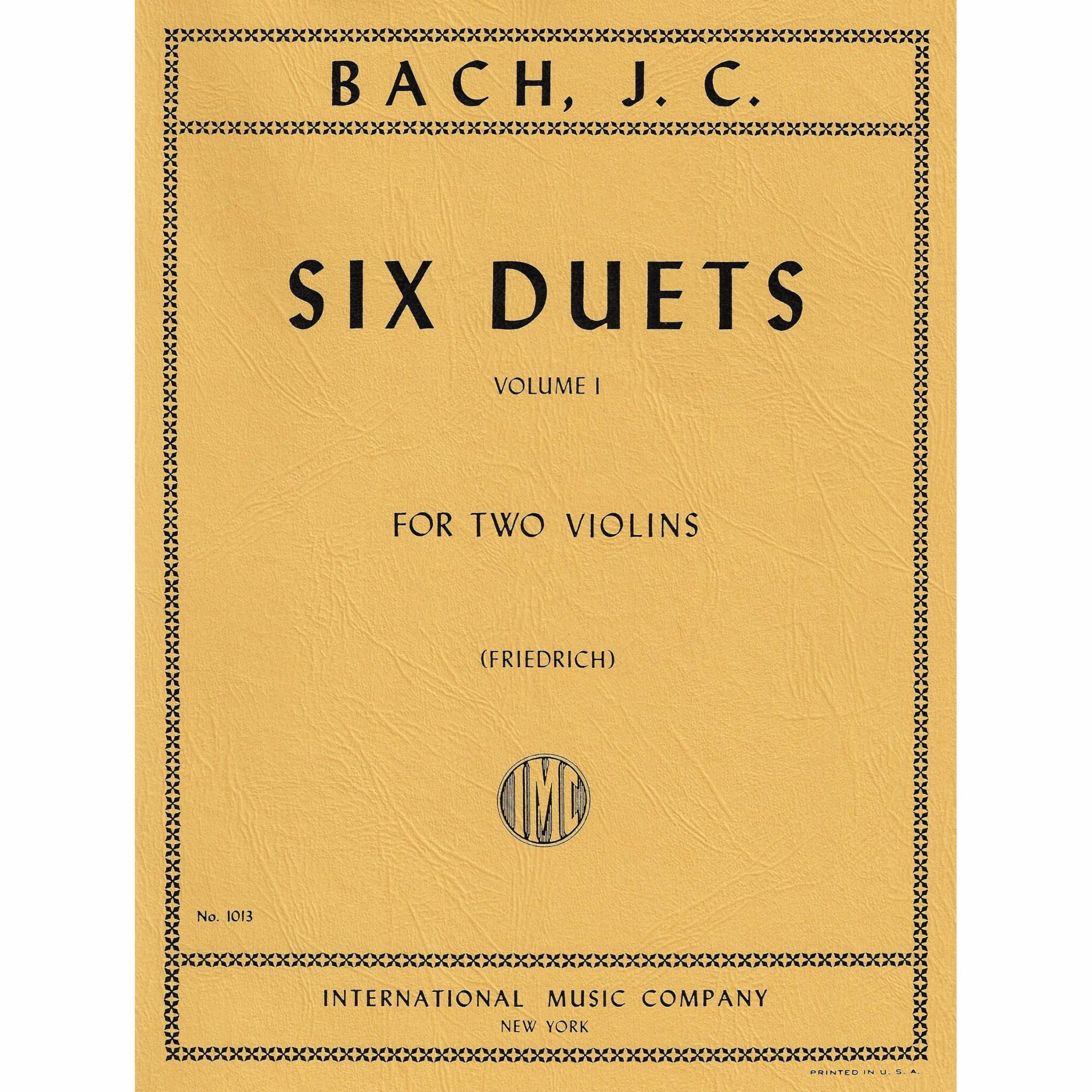 J. C. Bach -- Six Duets, Volumes I-II for Two Violins