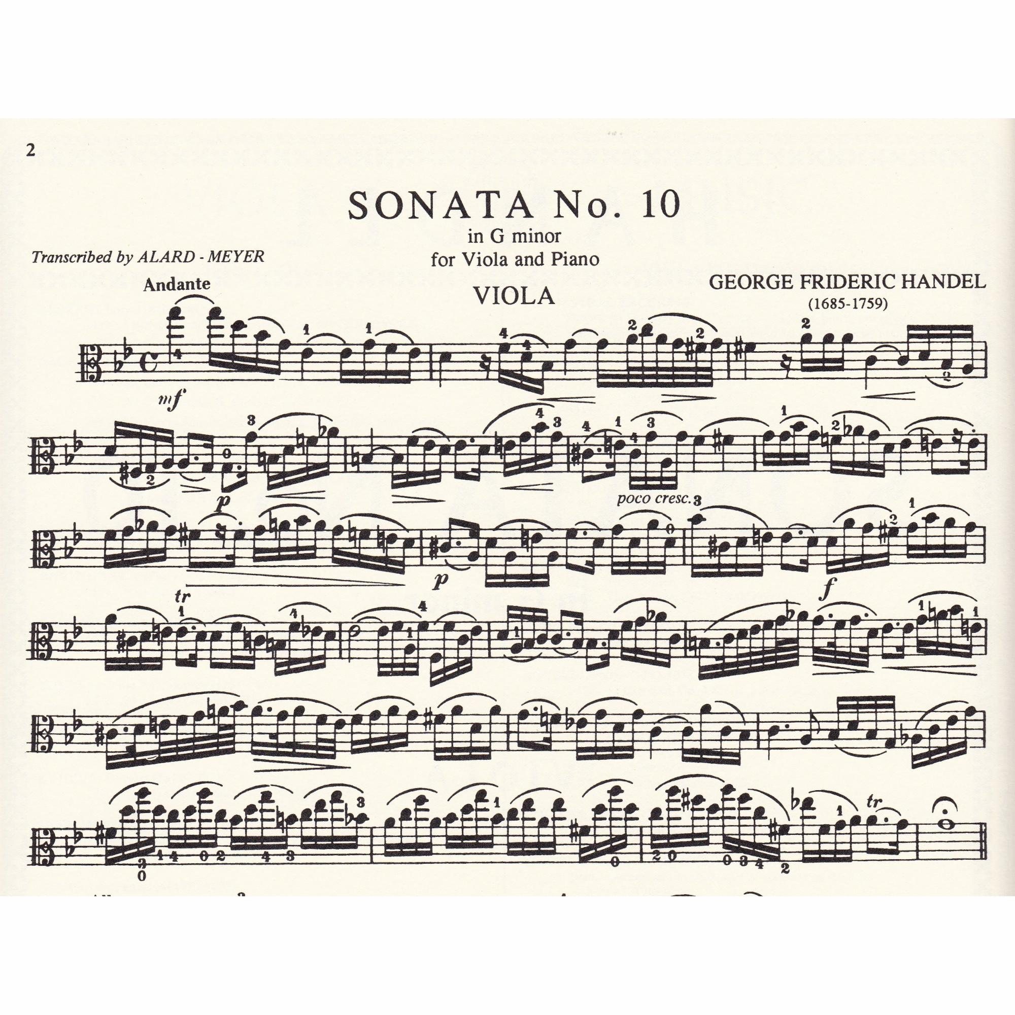 Viola Sonata G Minor