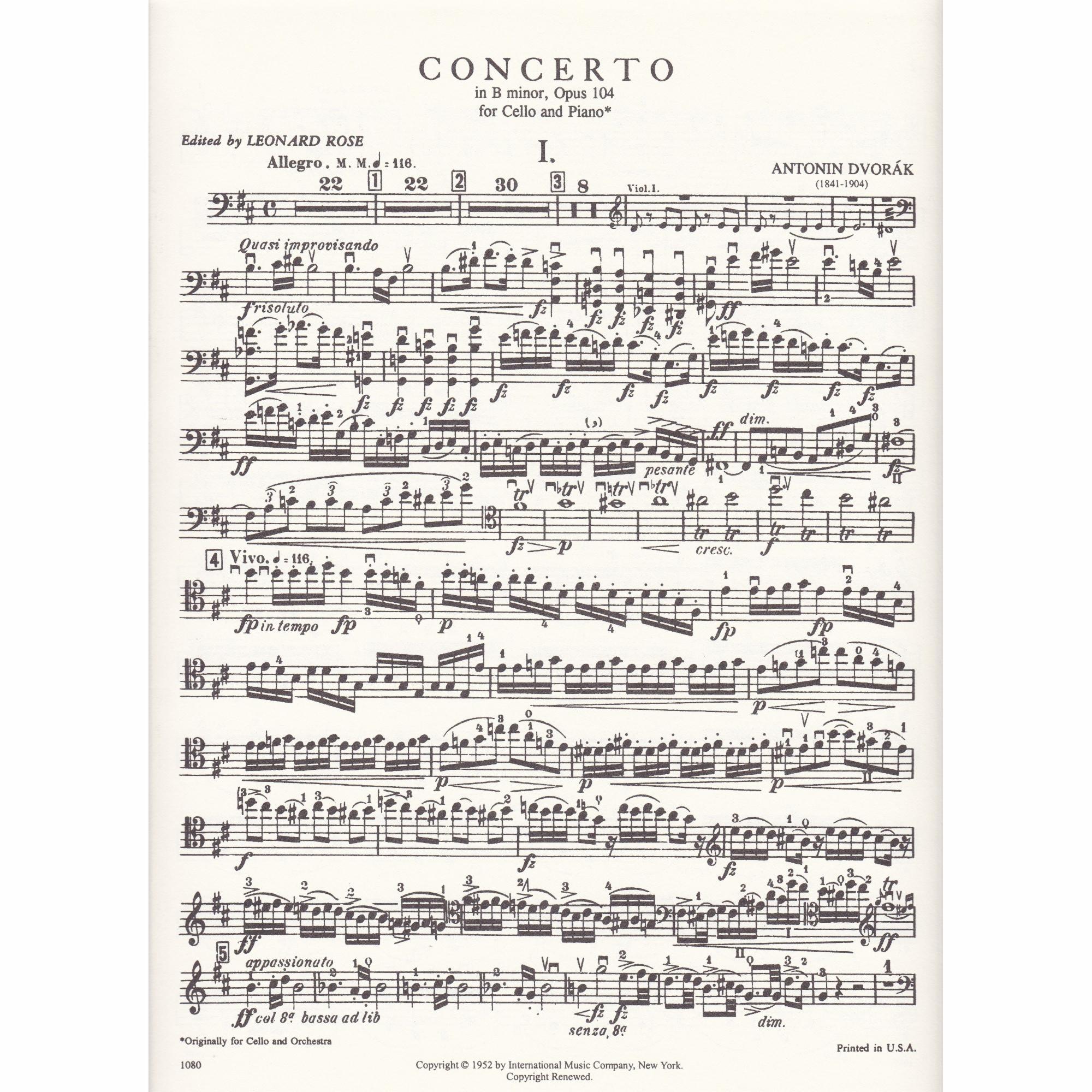 Cello Concerto in B Minor, Op. 104