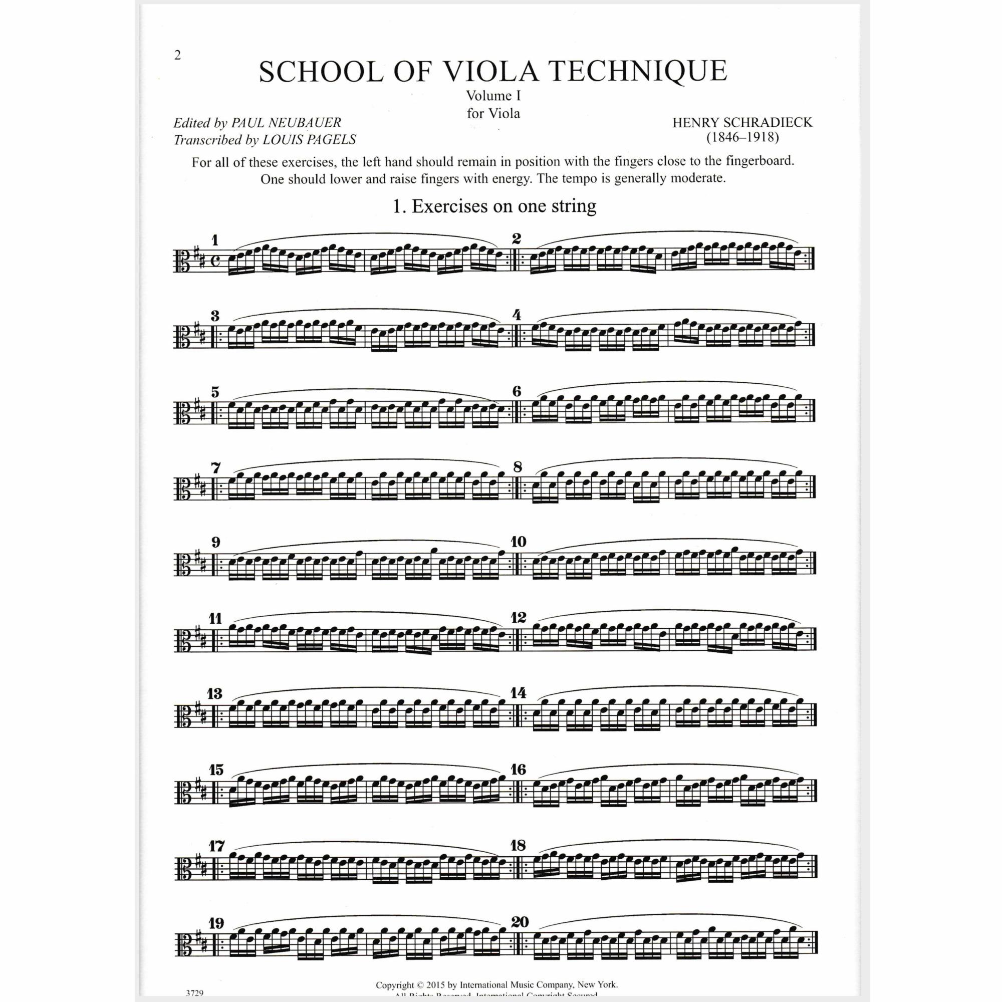 School of Viola Technique