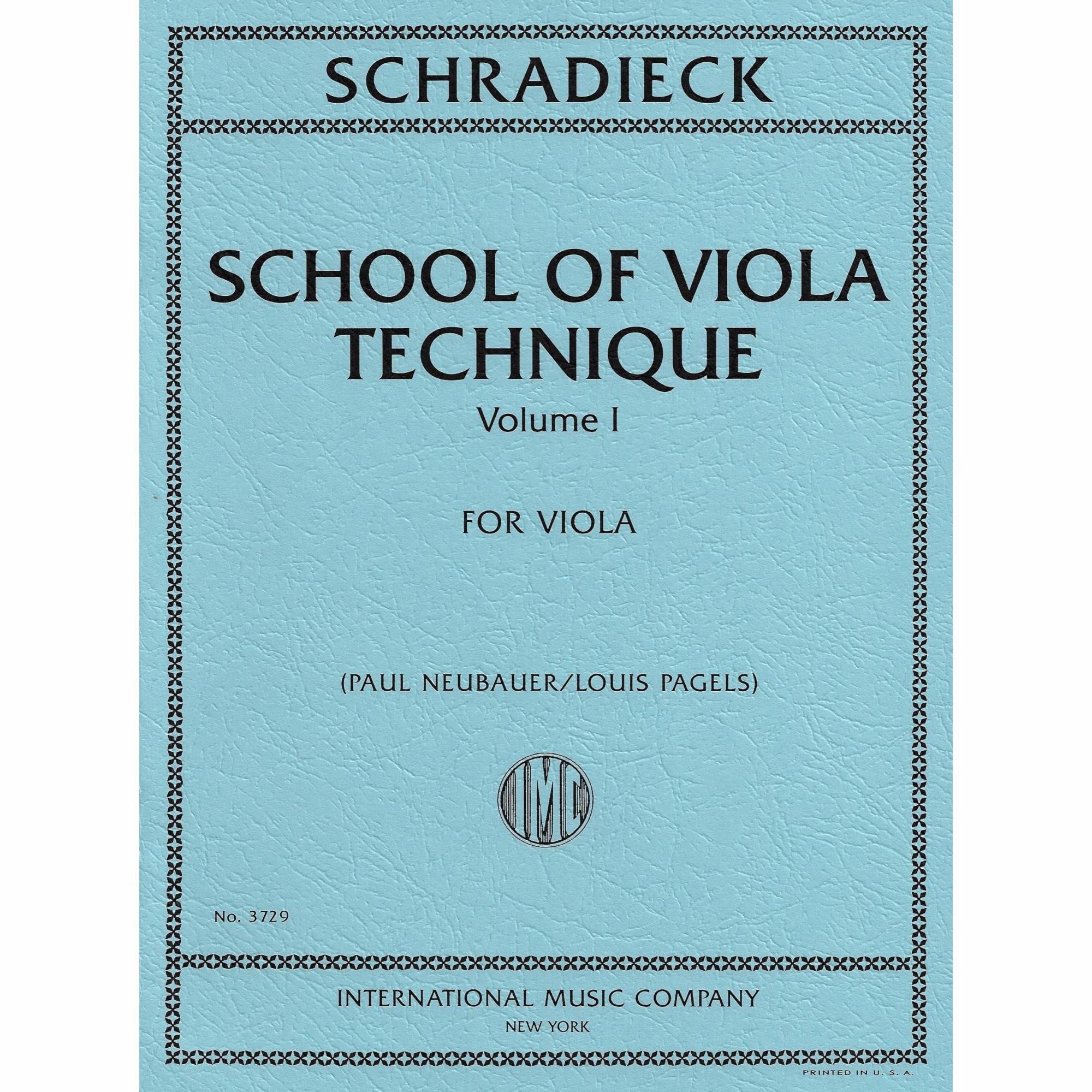 Schradieck -- School of Viola Technique, Vols. I-III