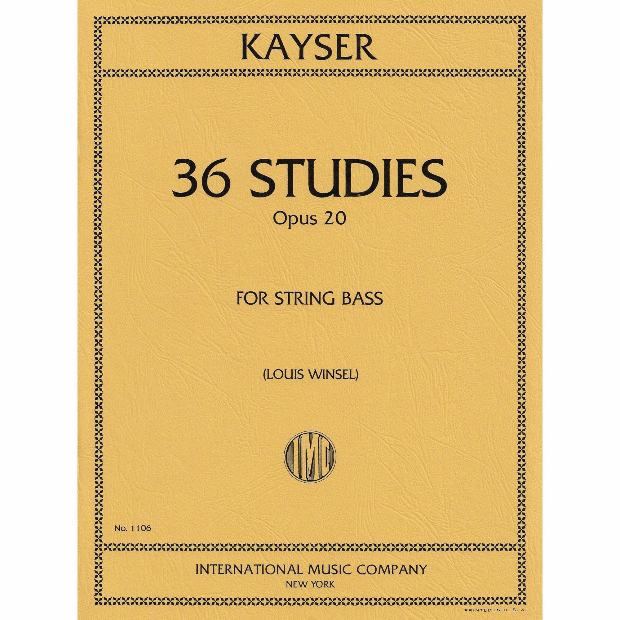 Kayser -- 36 Studies, Op. 20 for Bass