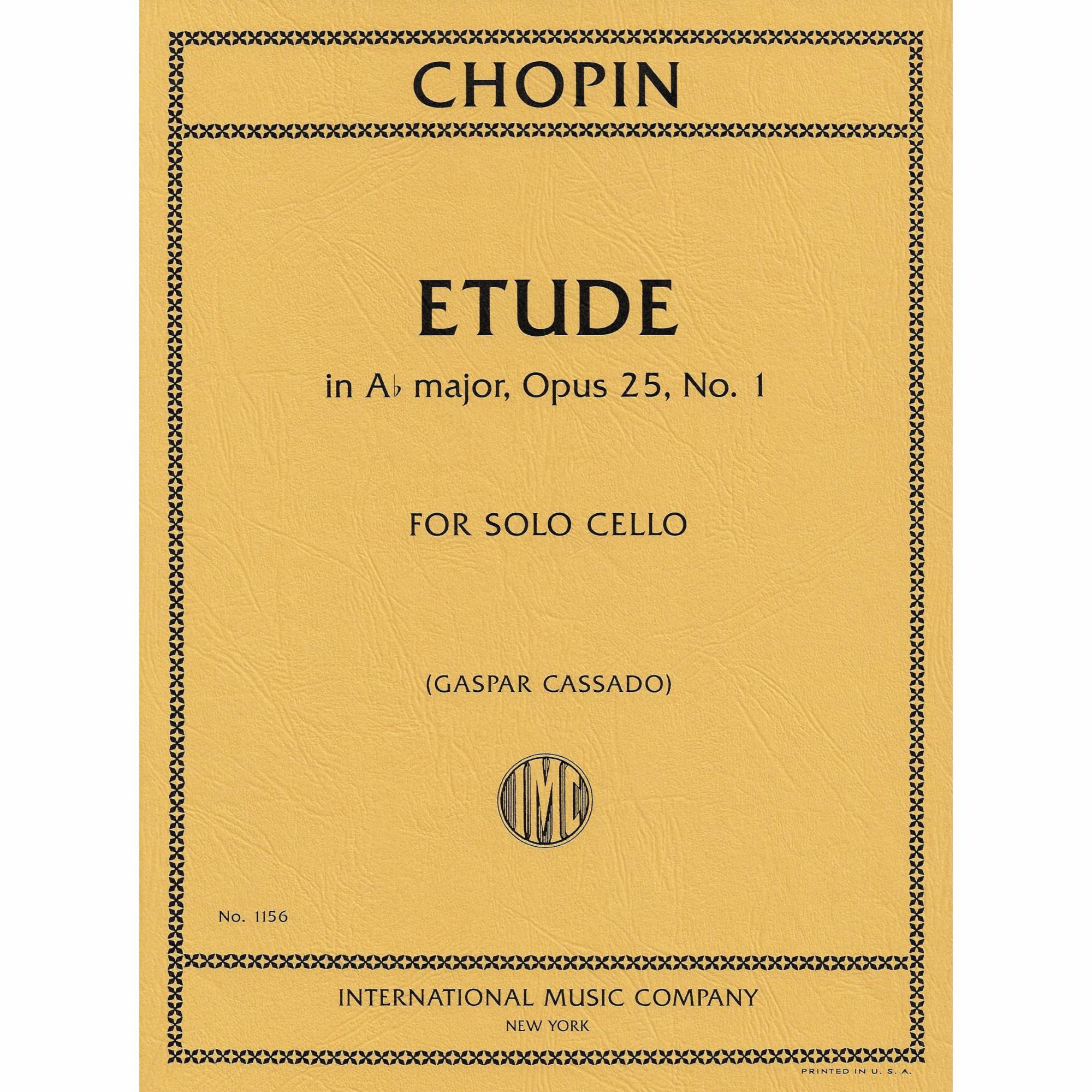 Chopin -- Etude in A-flat Major, Op. 25, No. 1 for Solo Cello