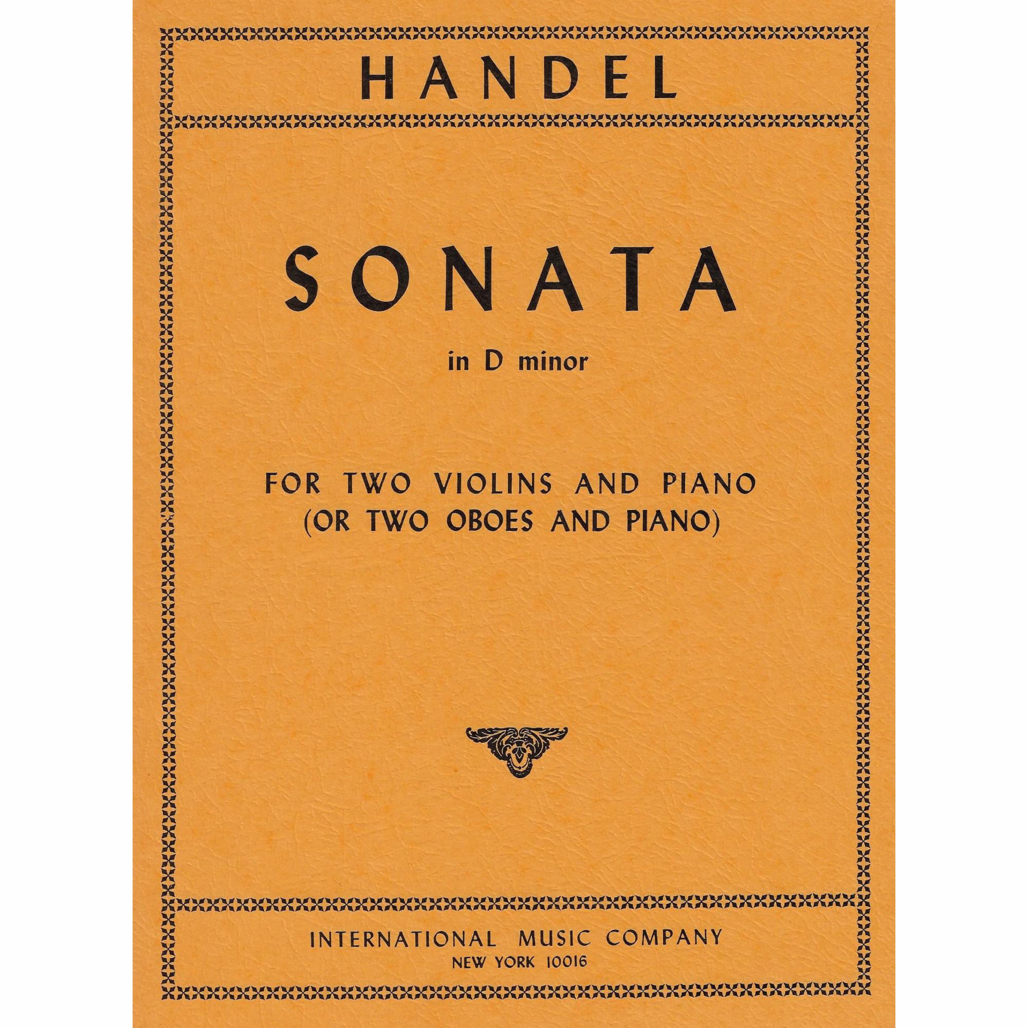 Handel -- Sonata in D Minor for Two Violins and Piano