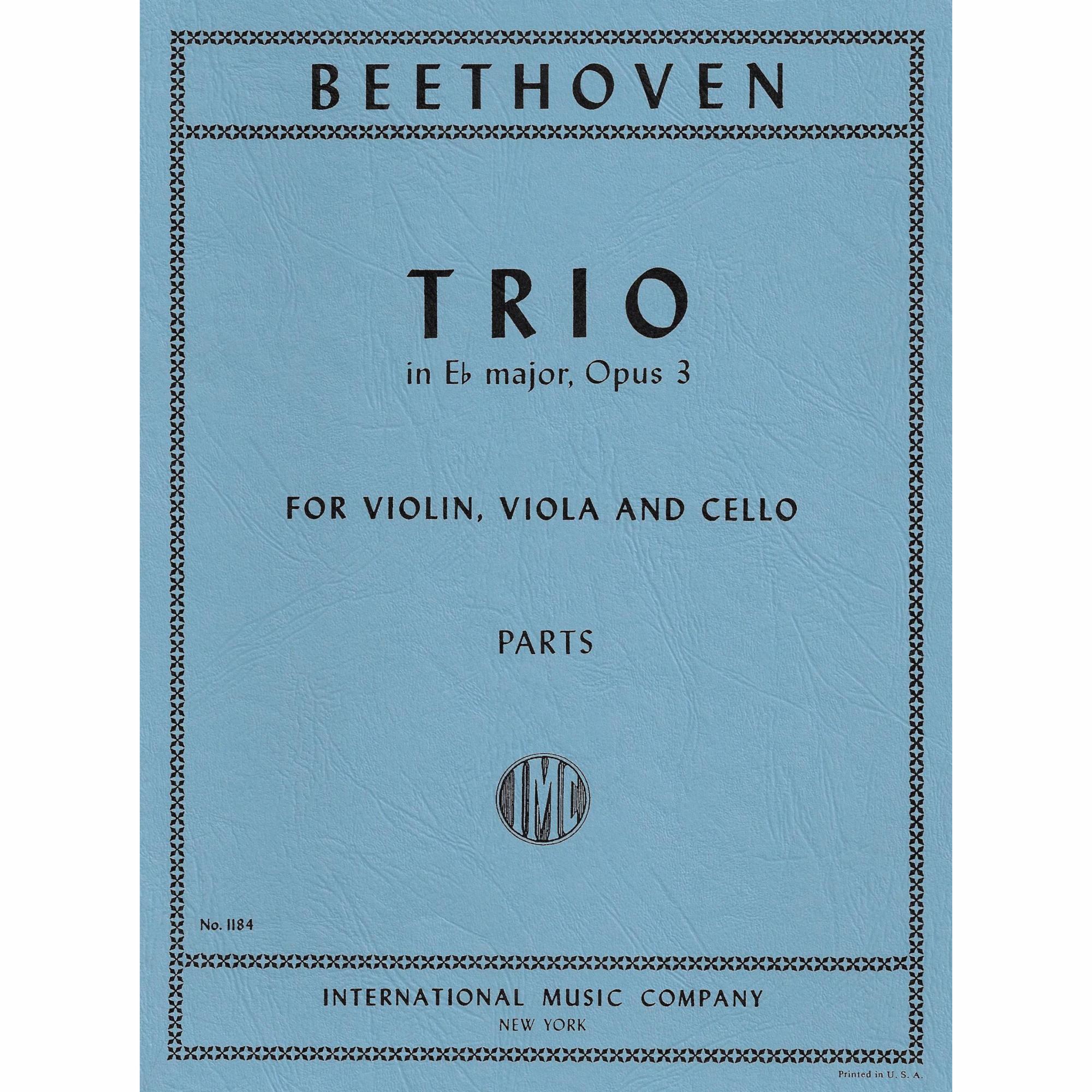 Beethoven -- Trio in E-flat Major, Op. 3 for Violin, Viola, and Cello