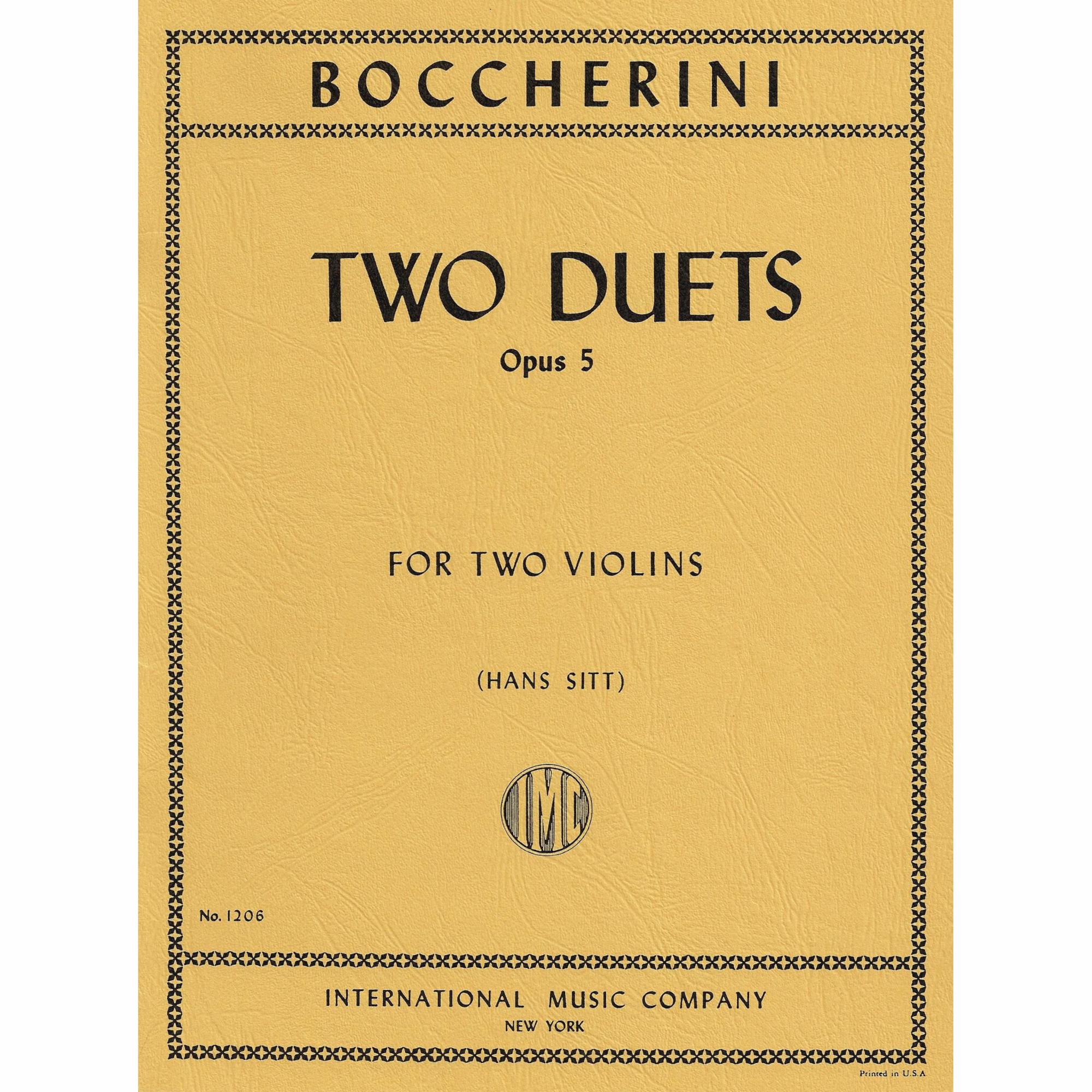 Boccherini -- Two Duets, Op. 5 for Two Violins
