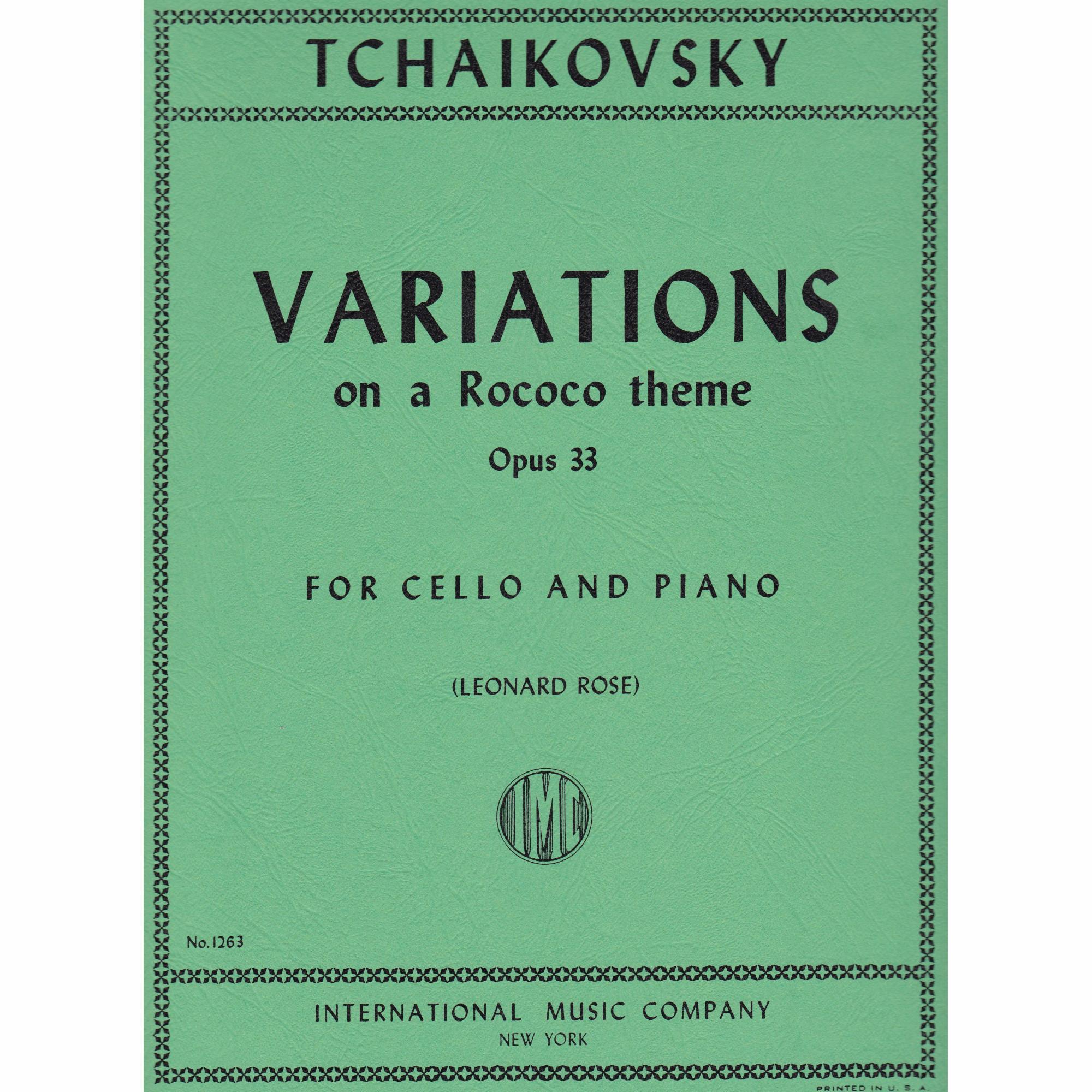 Variations on a Rococo Theme for Cello and Piano, Op. 33