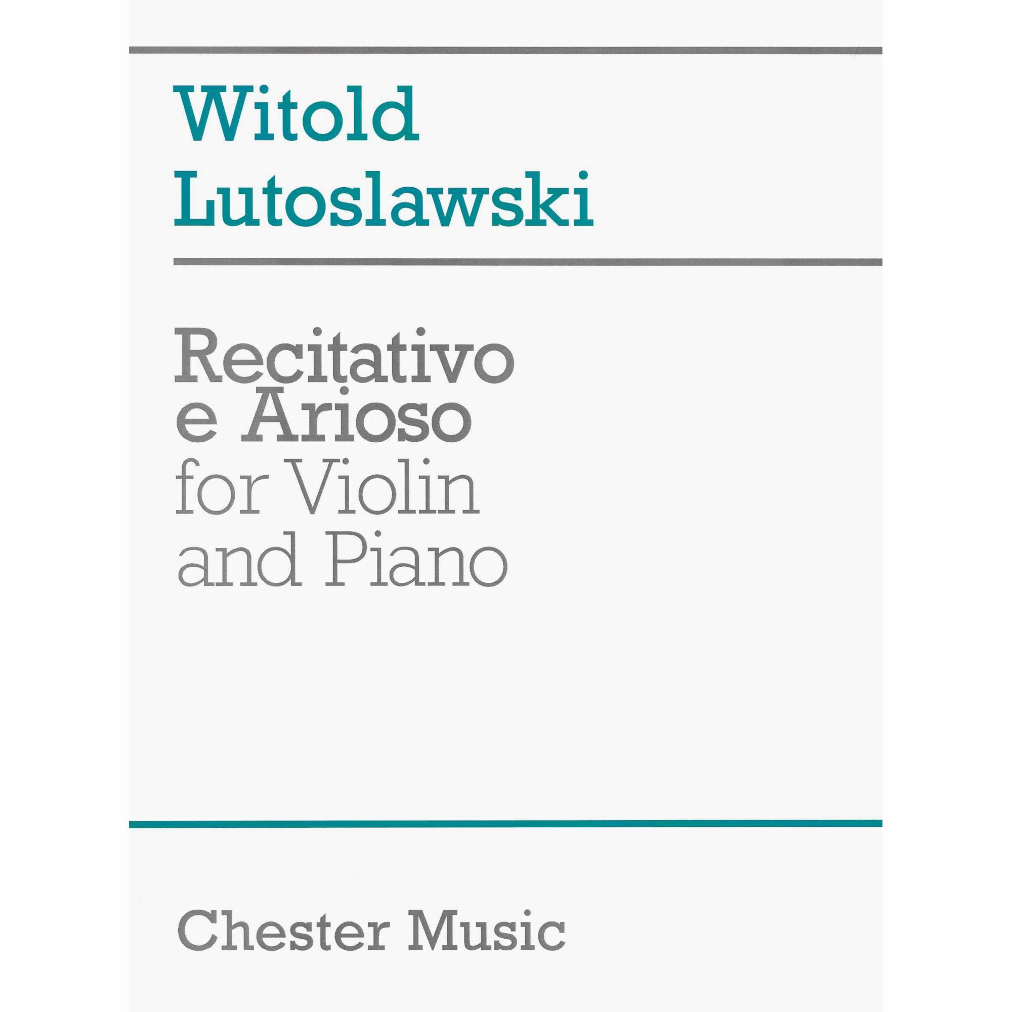 Lutoslawski -- Recitativo & Arioso for Violin and Piano