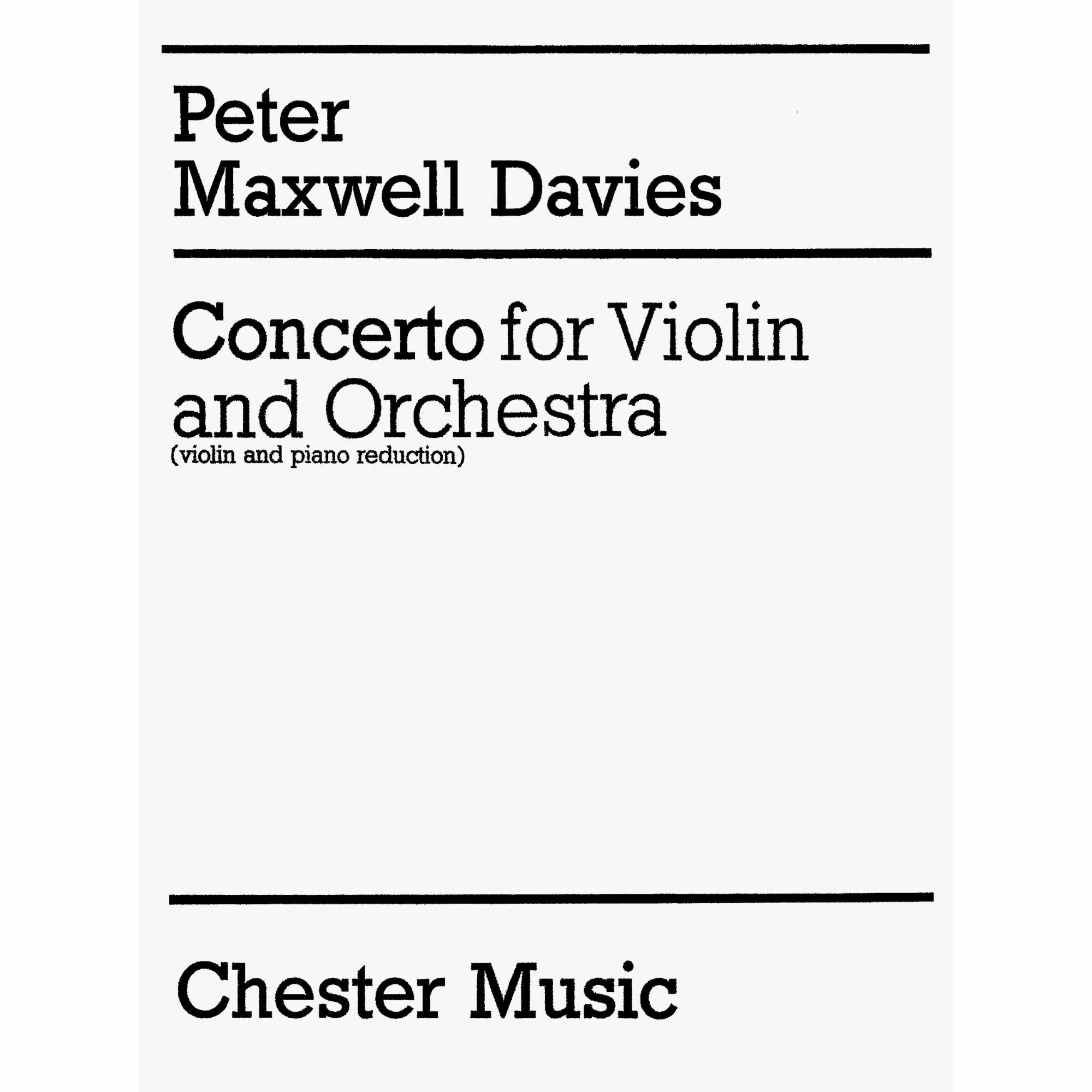 Maxwell Davies -- Concerto for Violin and Piano