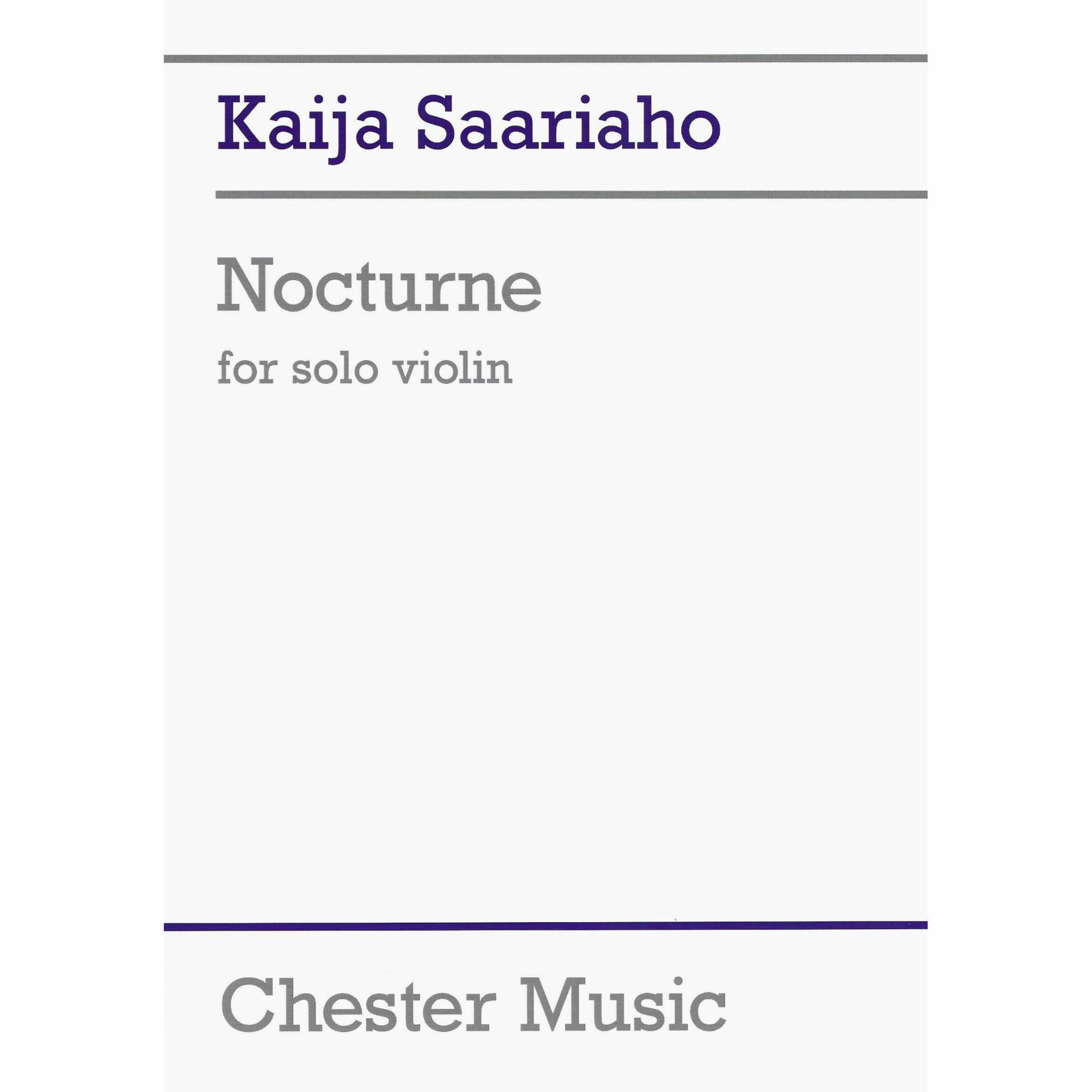 Saariaho -- Nocturne for Solo Violin