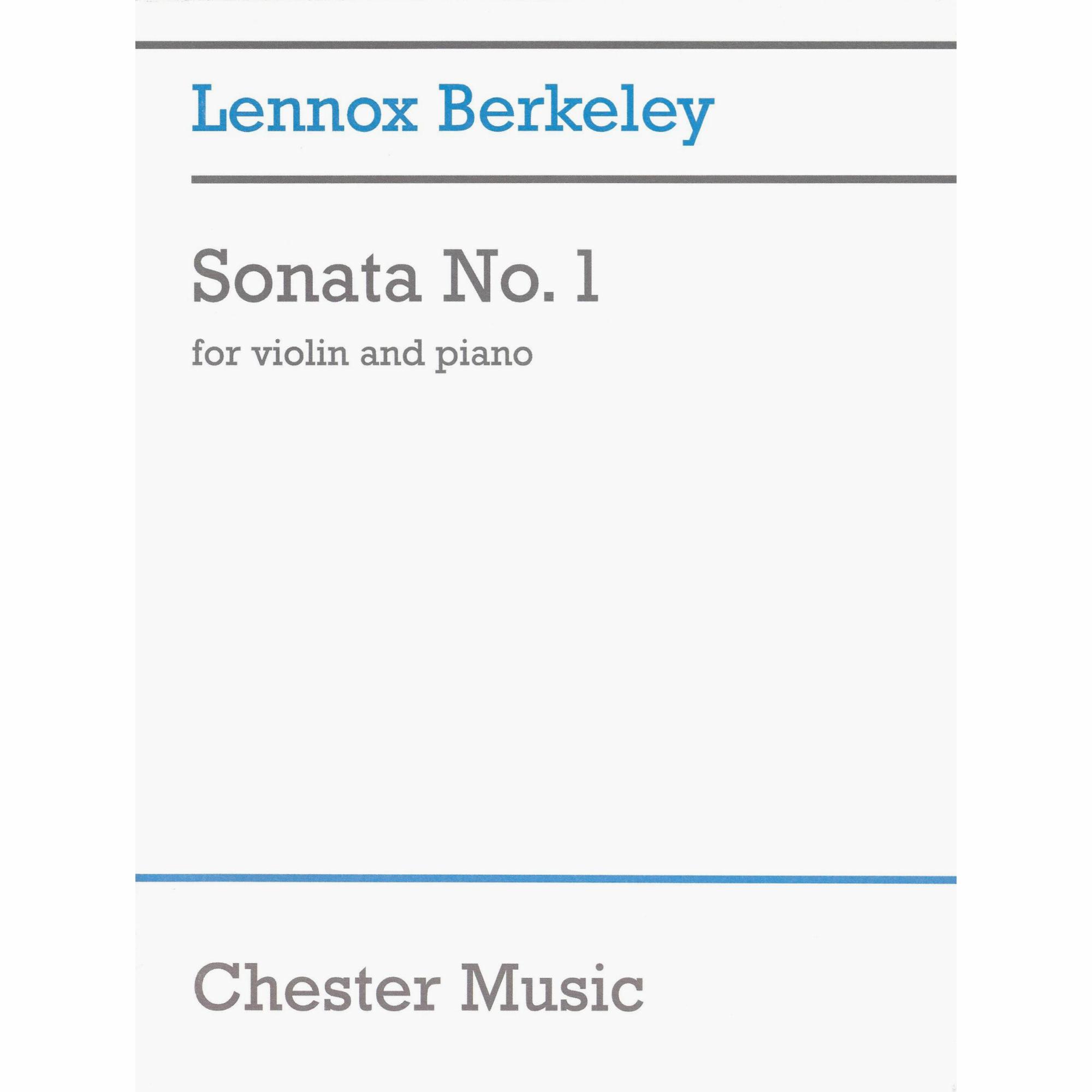 Berkeley -- Sonata No. 1 for Violin and Piano