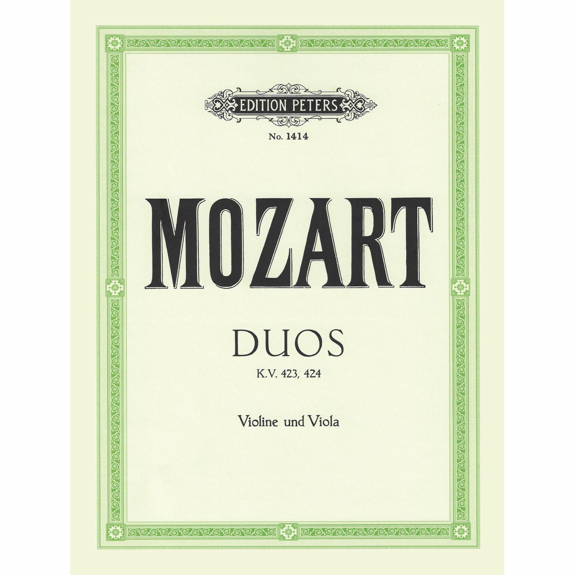 Mozart -- Two Duos, K. 423 & 424 for Violin and Viola