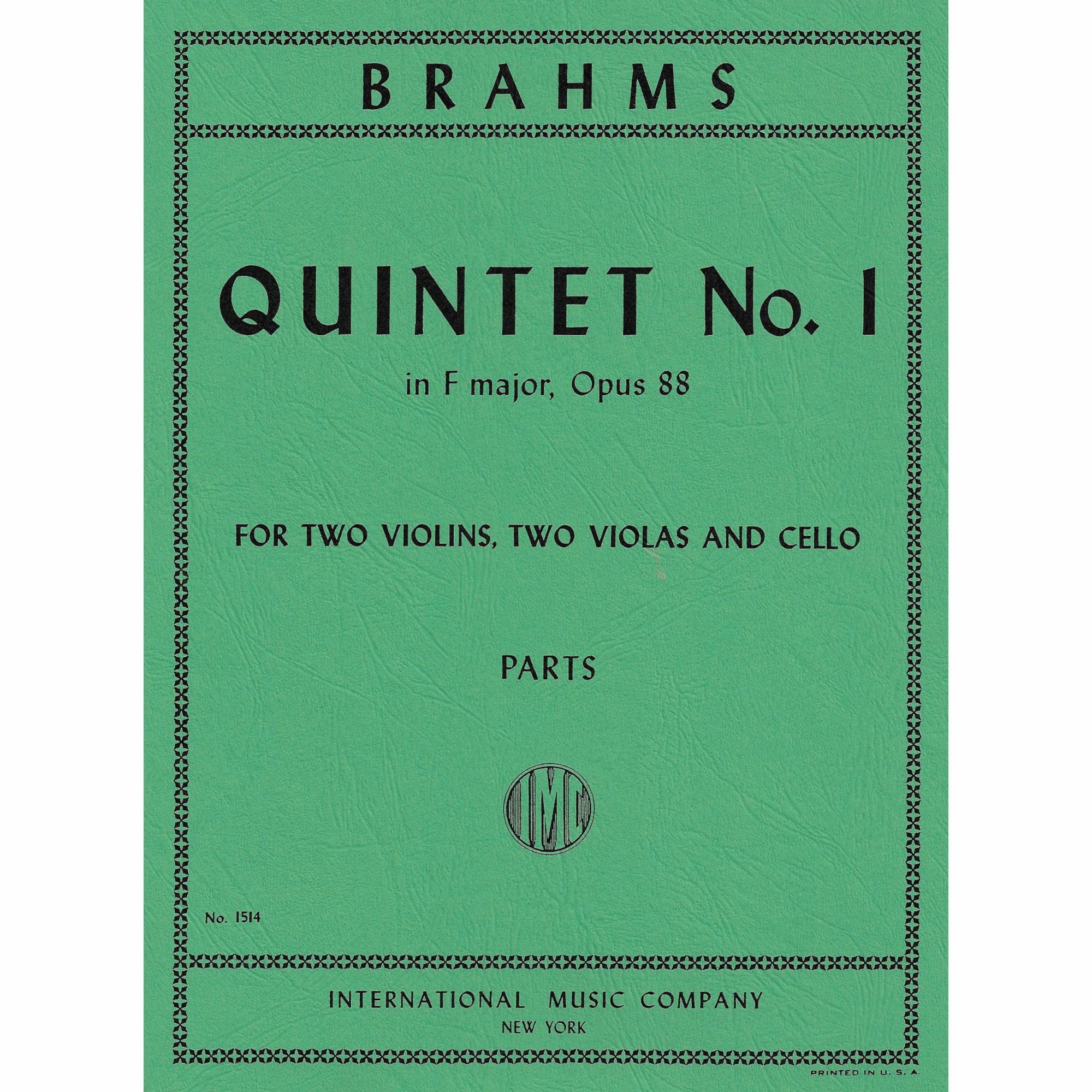 Brahms -- String Quintet No. 1 in F Major, Op. 88