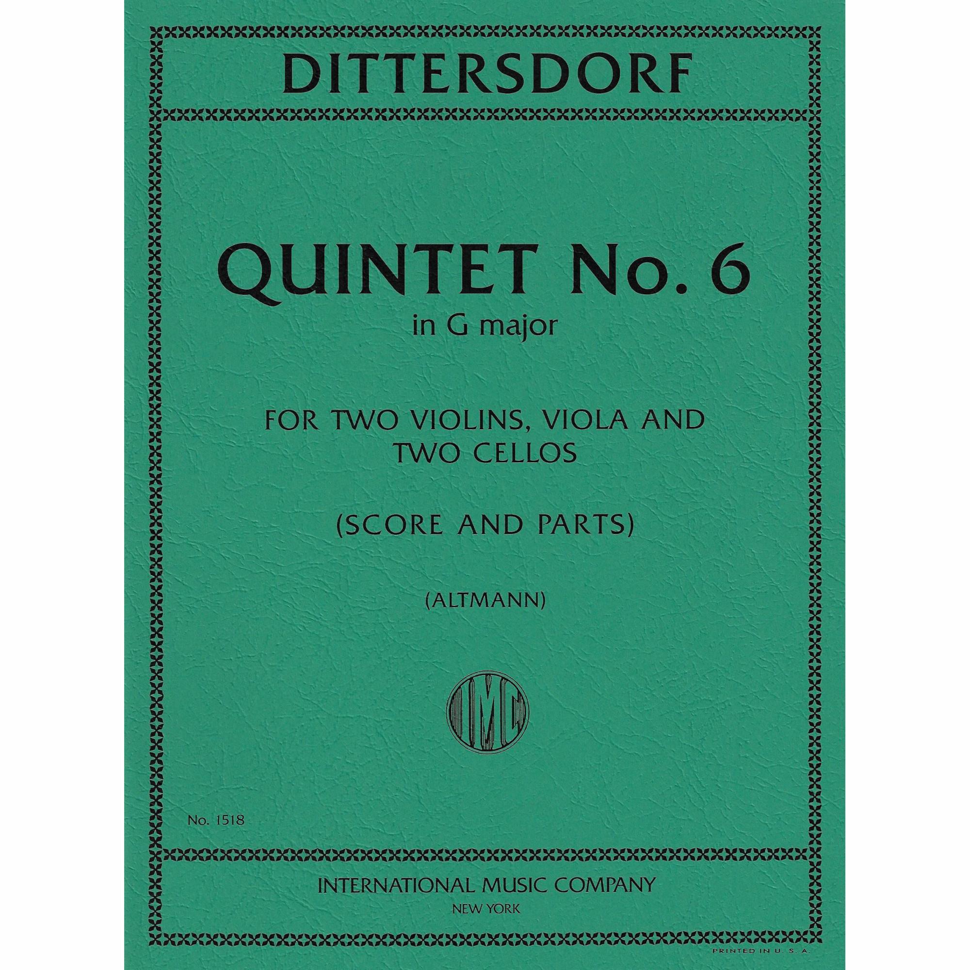 Dittersdorf -- String Quintet No. 6 in G Major