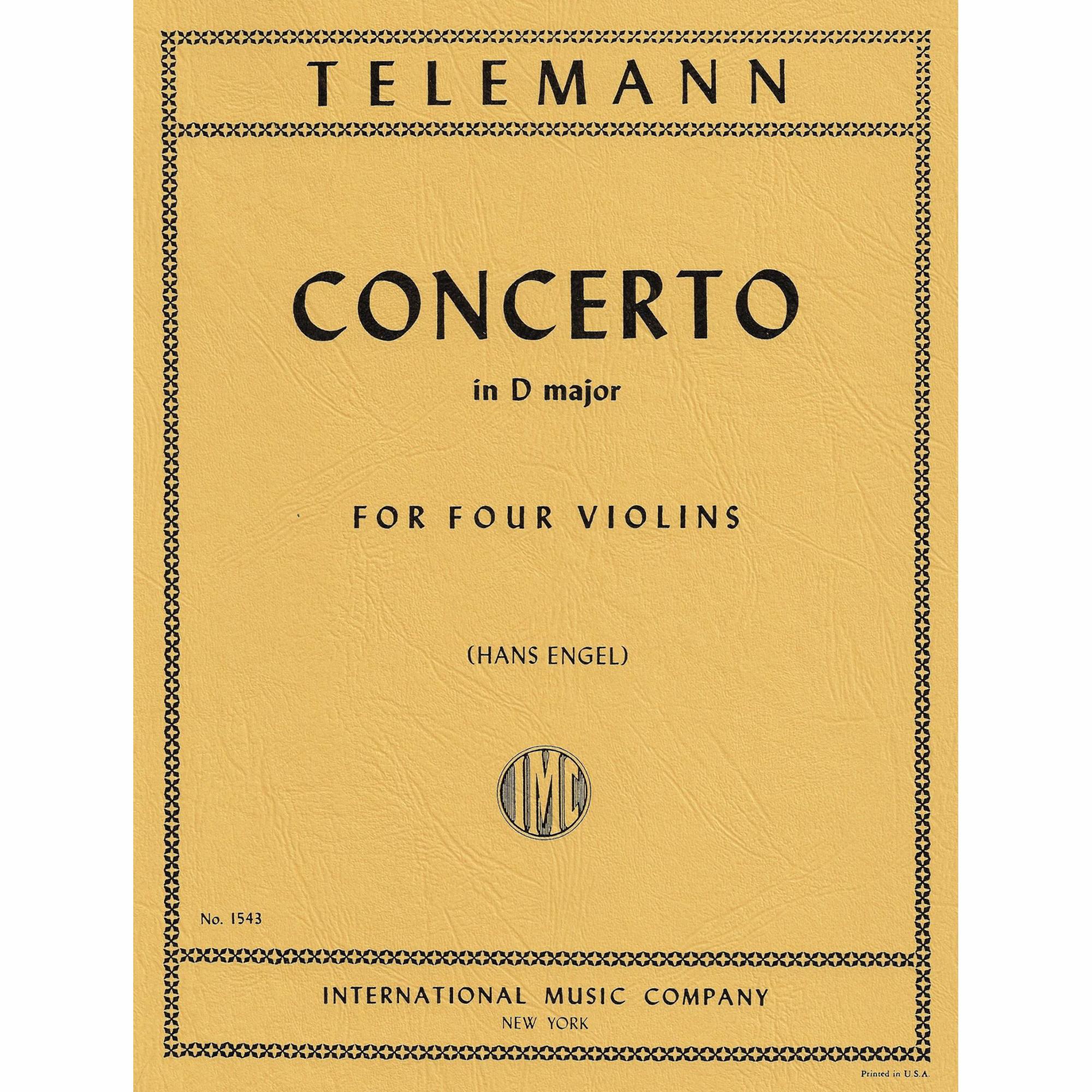 Telemann -- Concerto in D Major for Four Violins