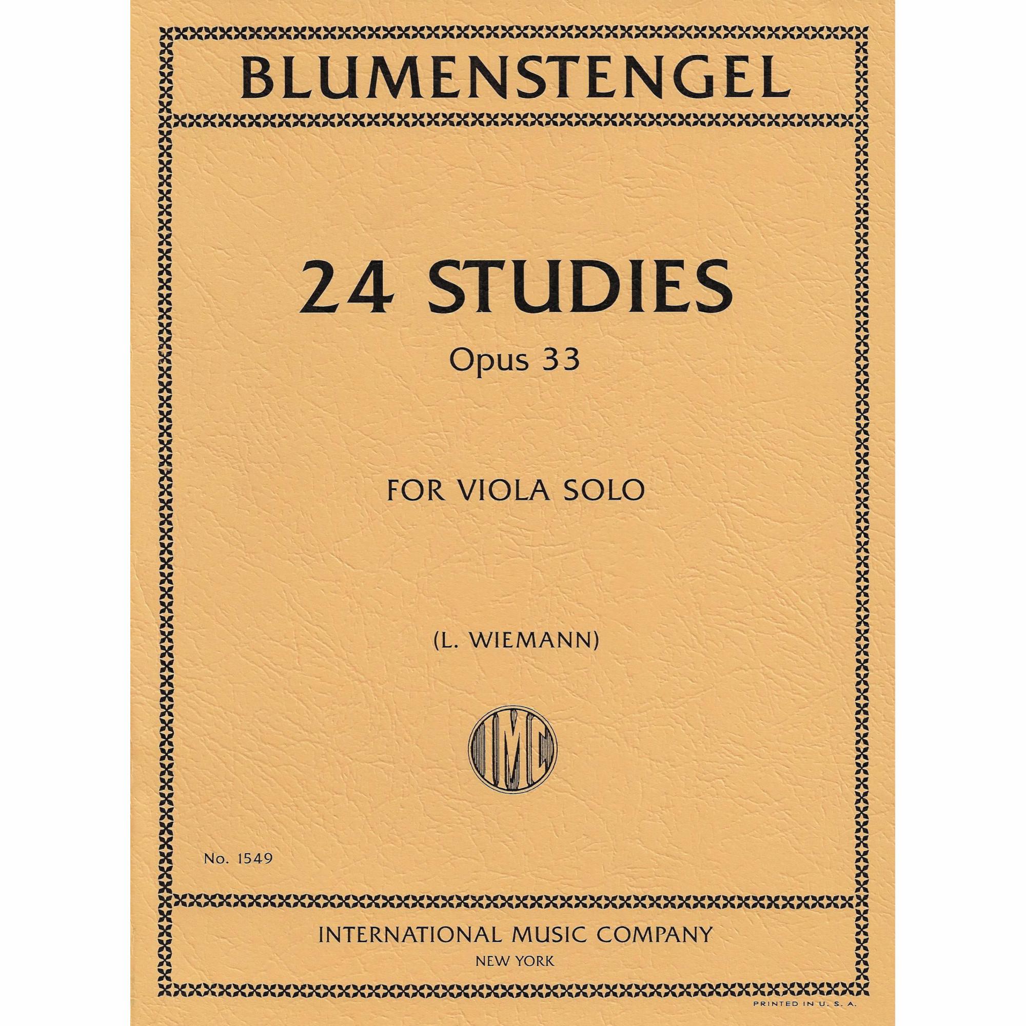 Blumenstengel -- 24 Studies, Op. 33 for Viola