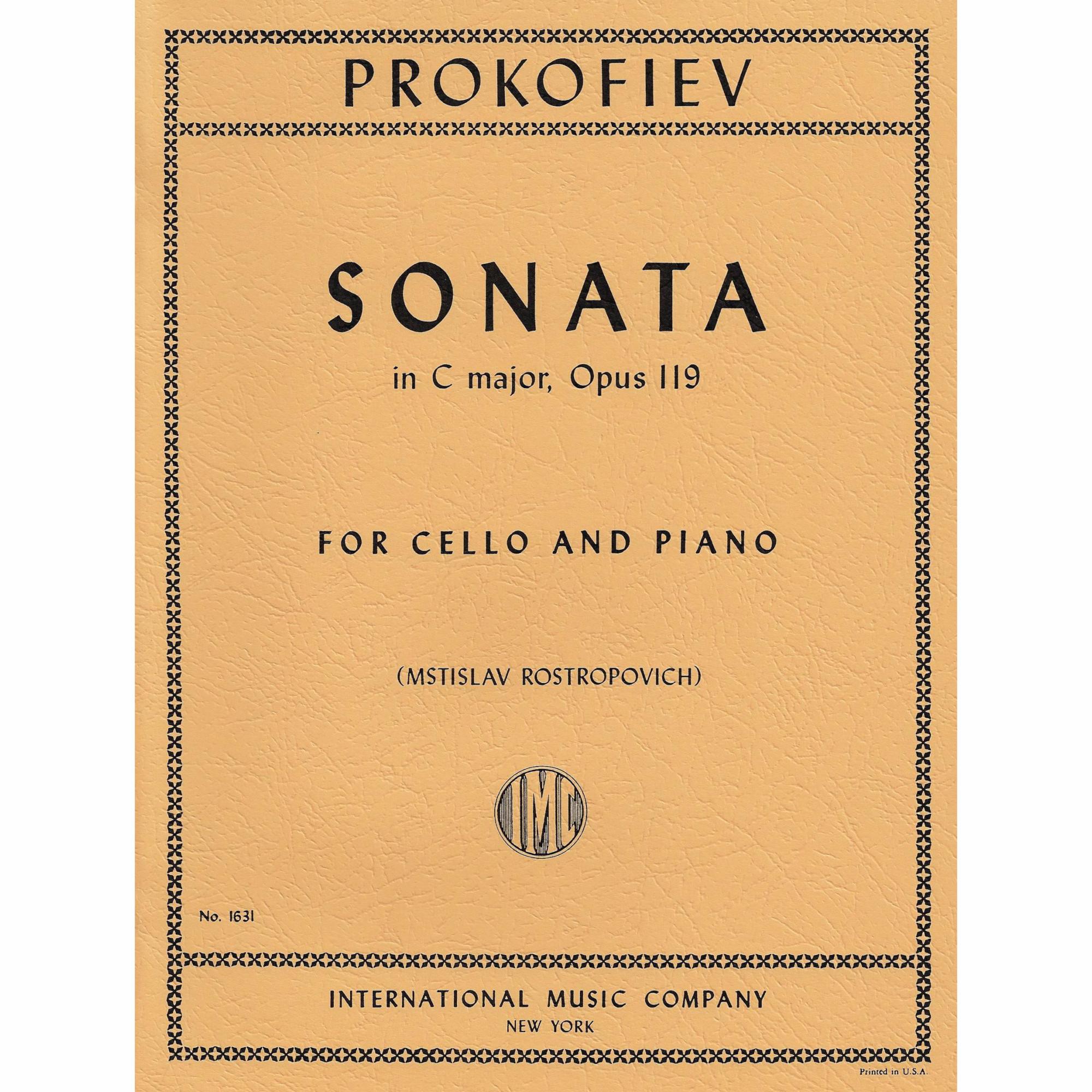 Prokofiev -- Sonata in C Major, Op. 119 for Cello and Piano