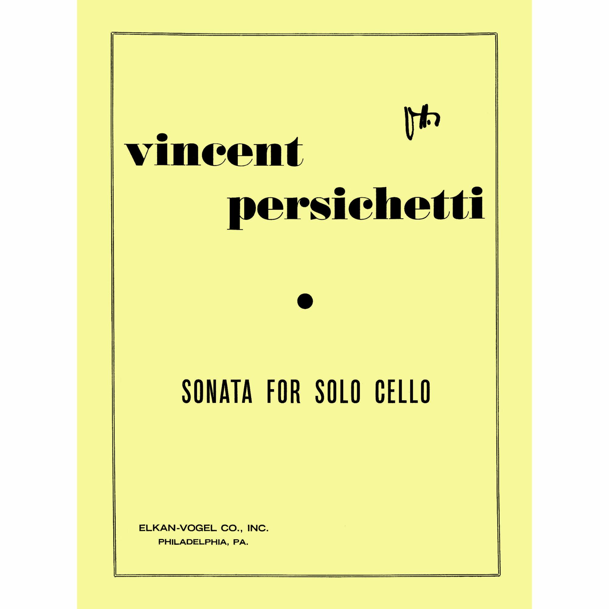 Persichetti -- Sonata for Solo Cello