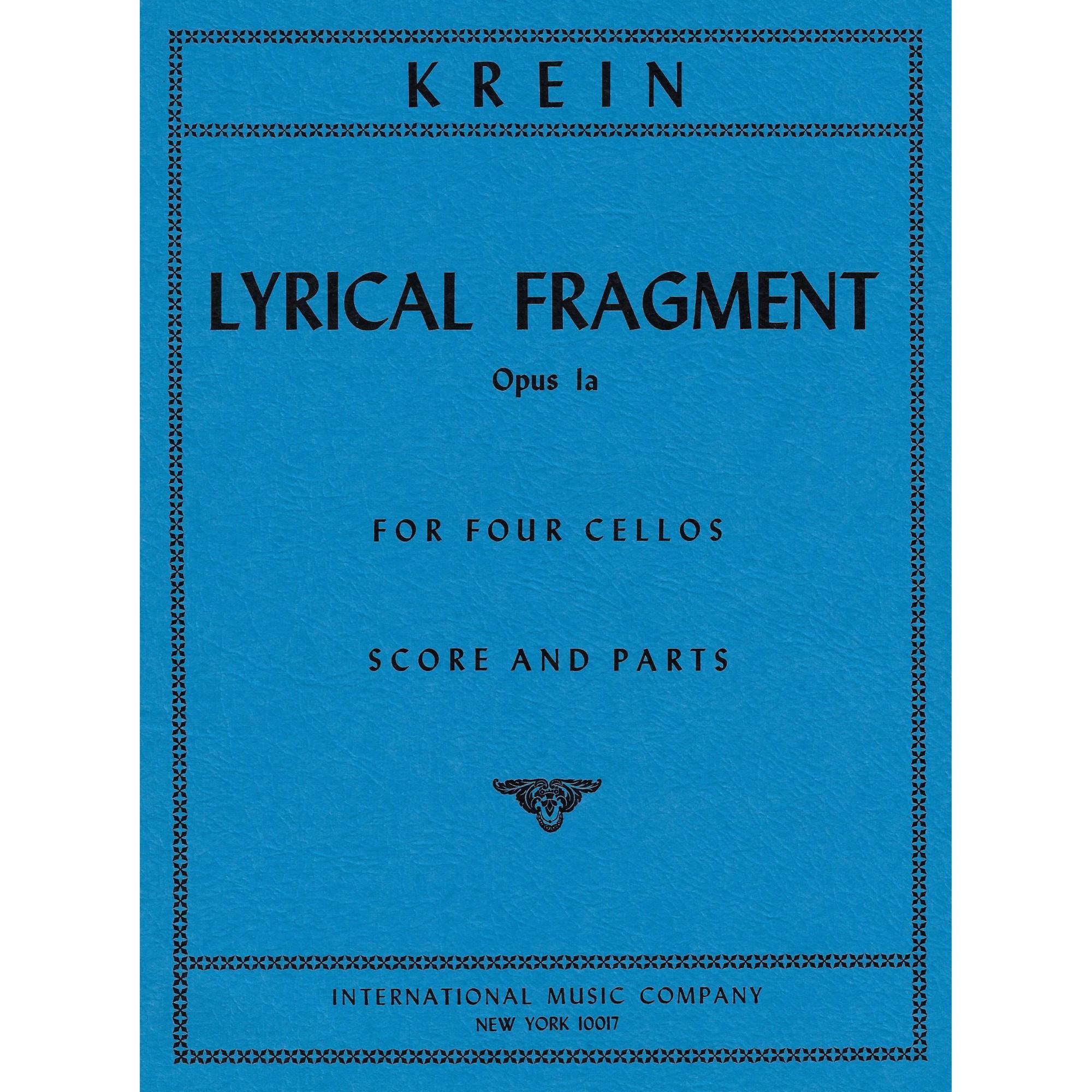 Krein -- Lyrical Fragment, Op. 1a for Four Cellos