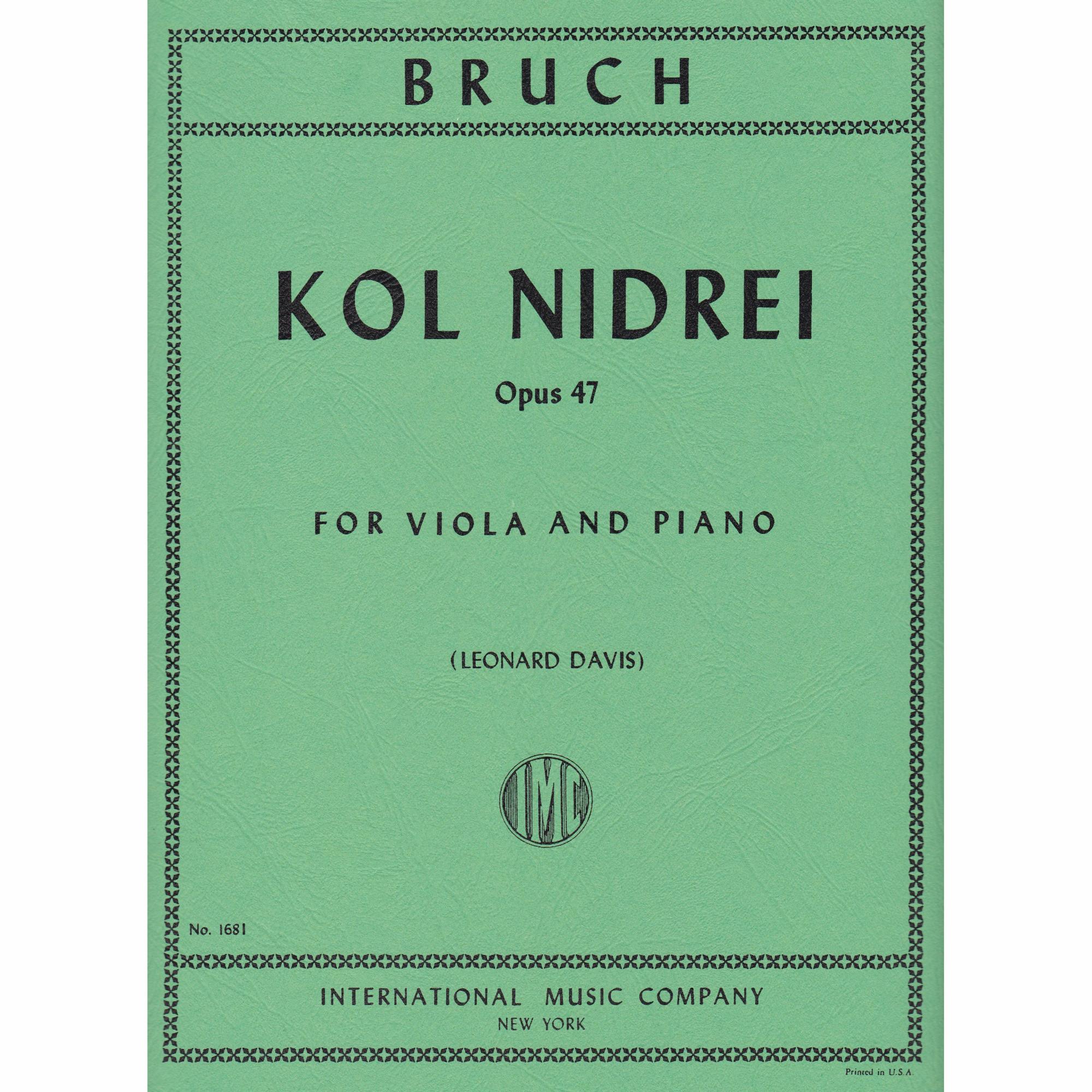 Kol Nidrei for Viola and Piano, Op. 47