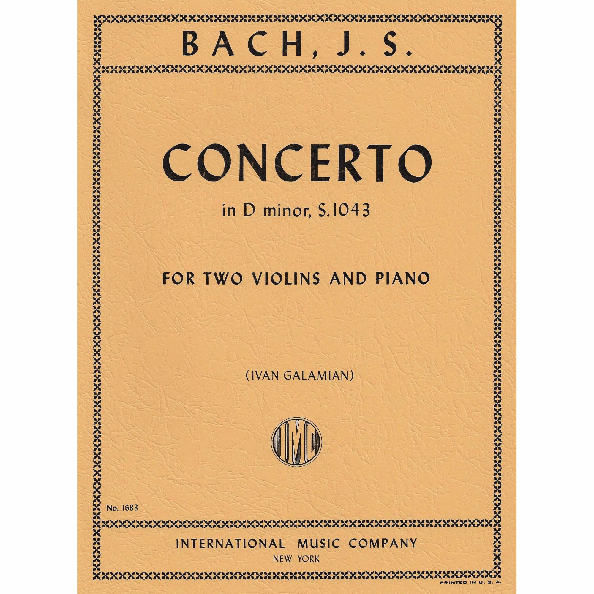 Bach -- Concerto in D Minor, S. 1043 for Two Violins and Piano