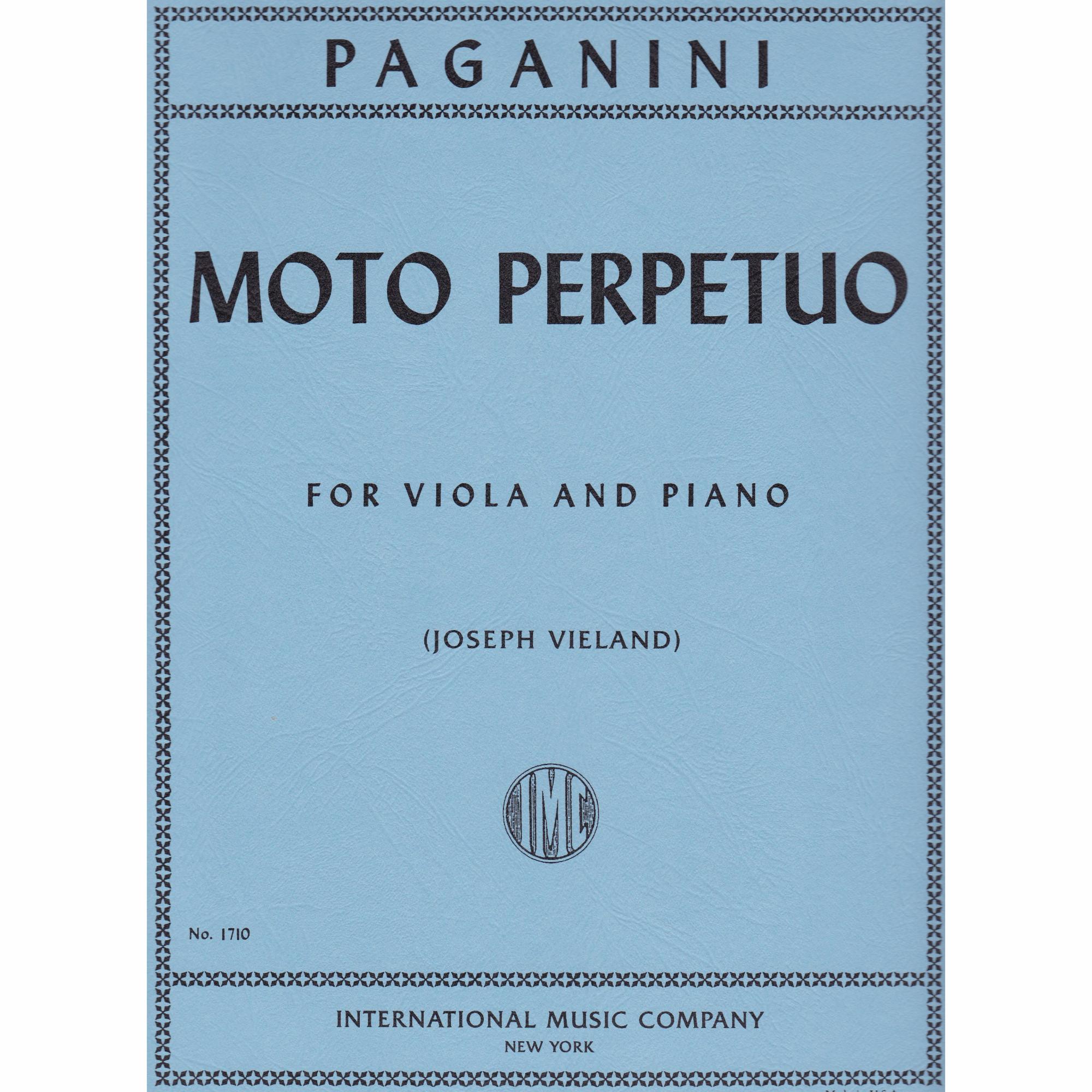 Moto Perpetuo for Viola and Piano, Op. 11