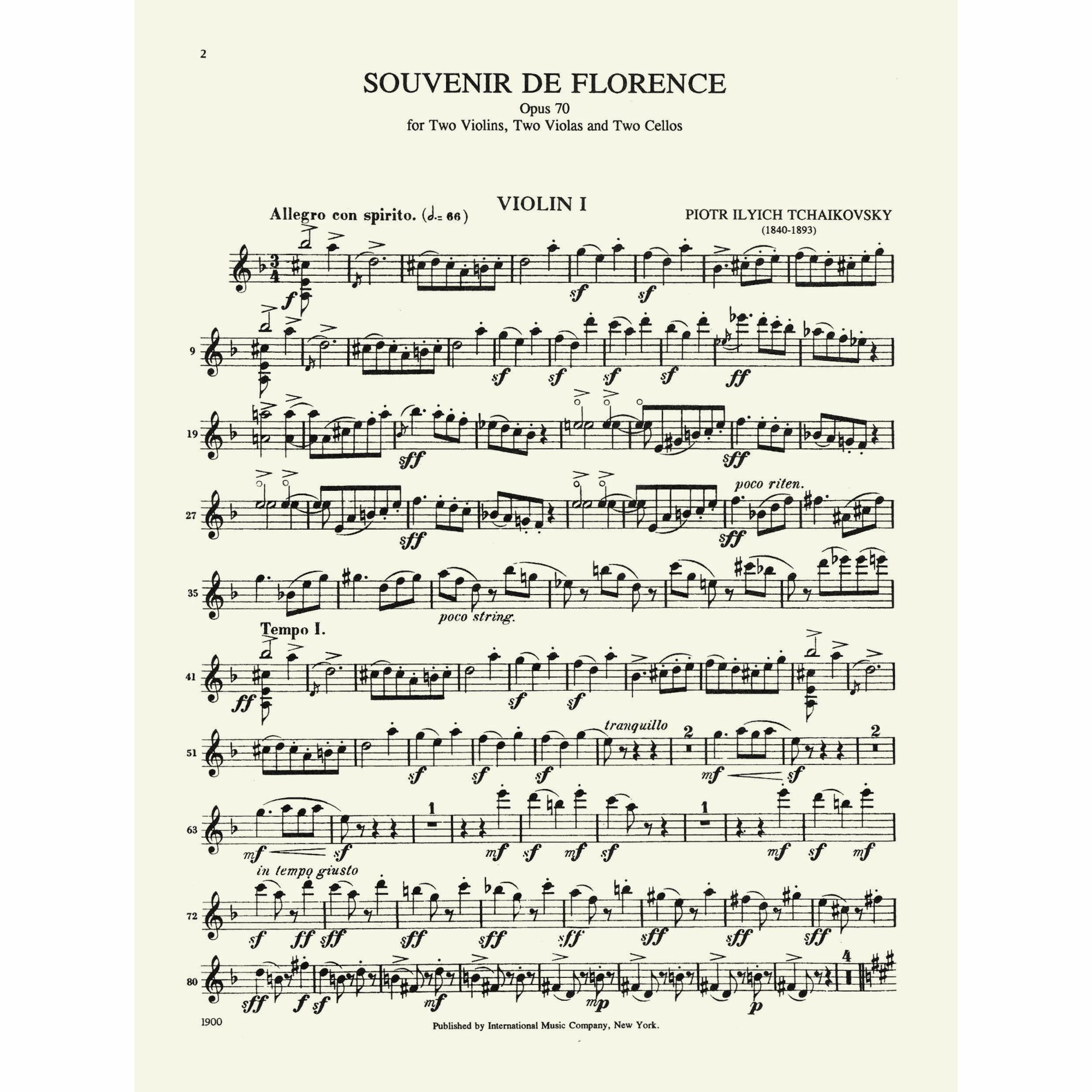 Sample: Violin I (Pg. 2)