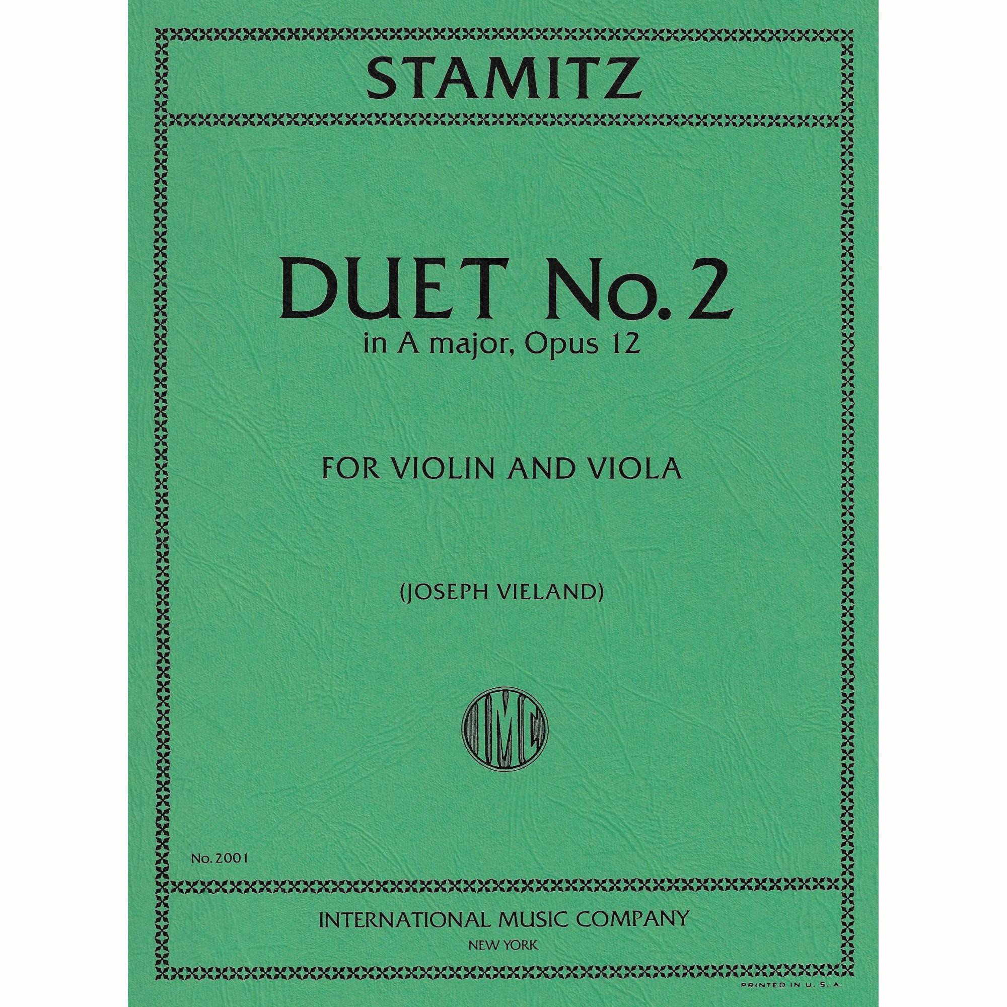 Stamitz -- Duet No. 2 in A Major, Op. 12 for Violin and Viola