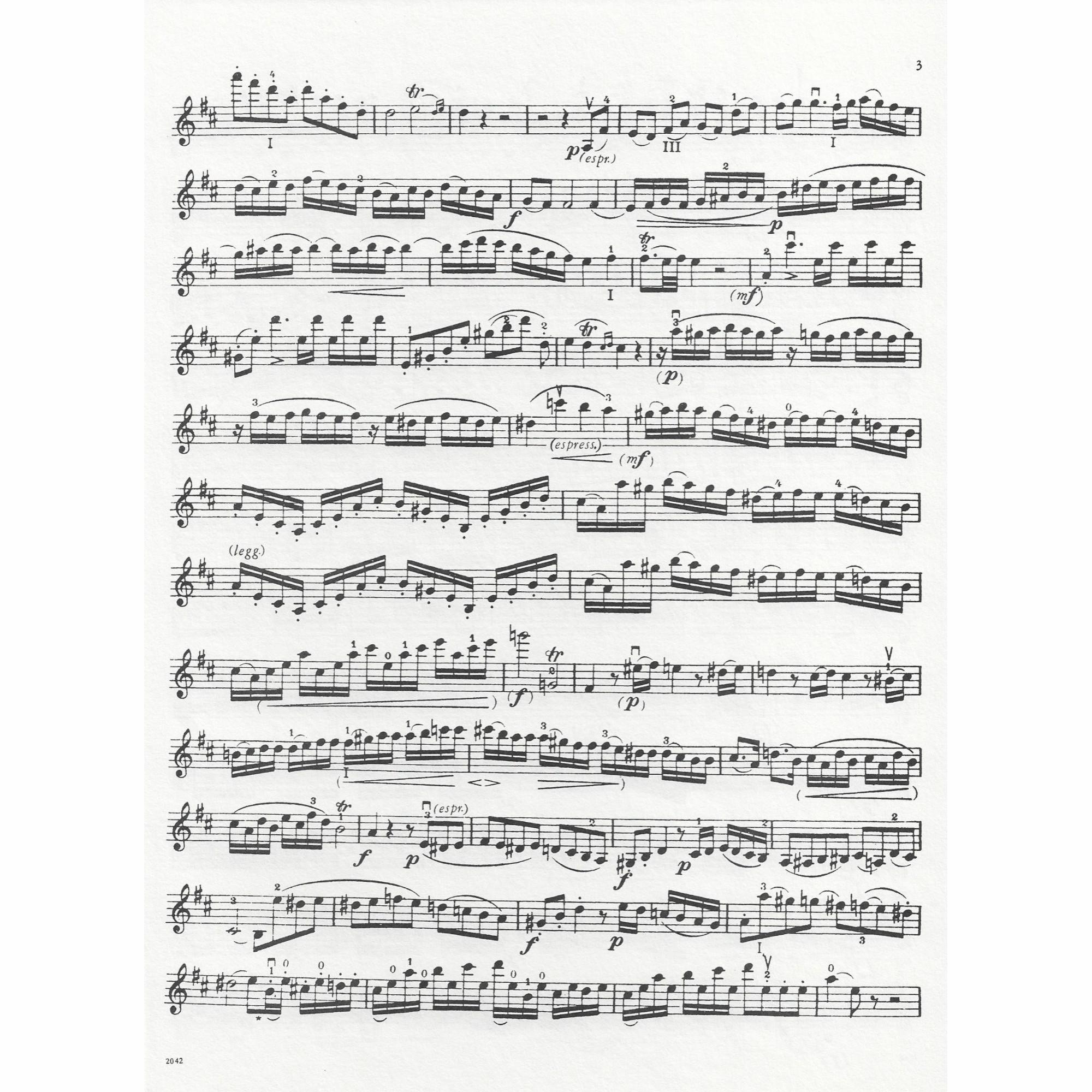 Sample: Violin Part (Pg. 2)