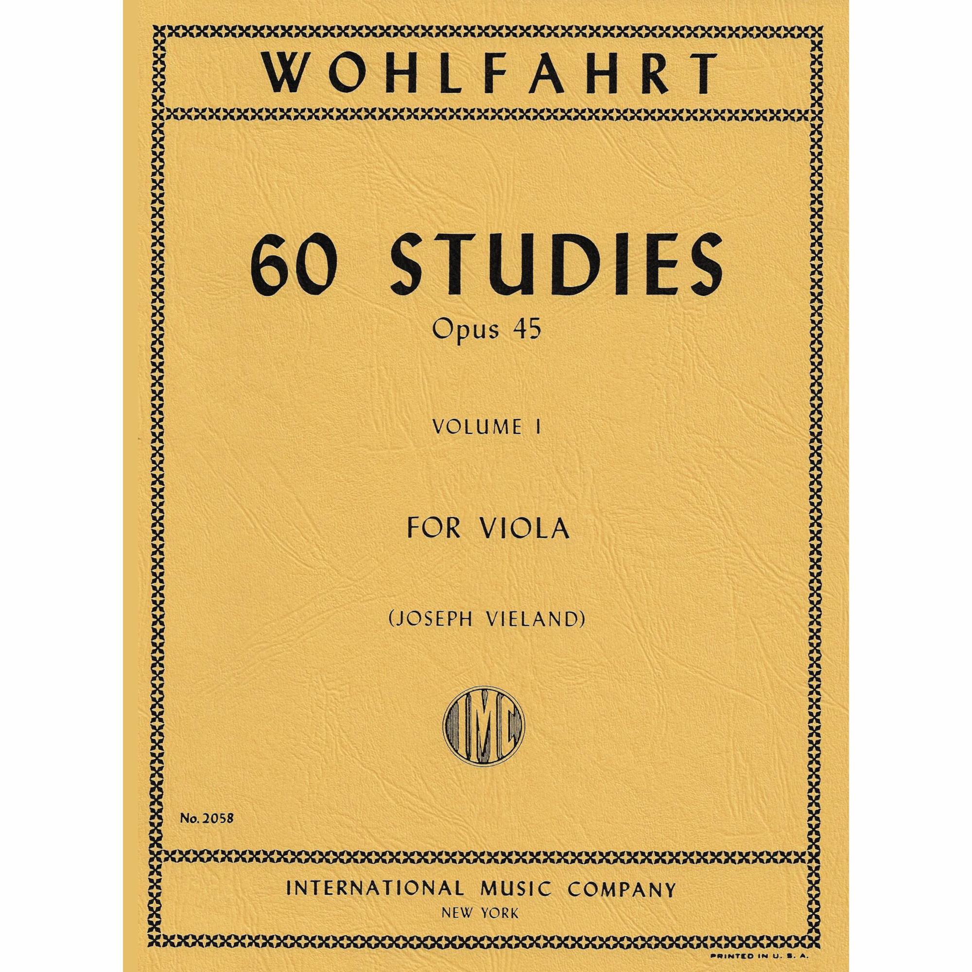 Wohlfahrt -- 60 Studies, Op. 45, Vols. I-II for Viola