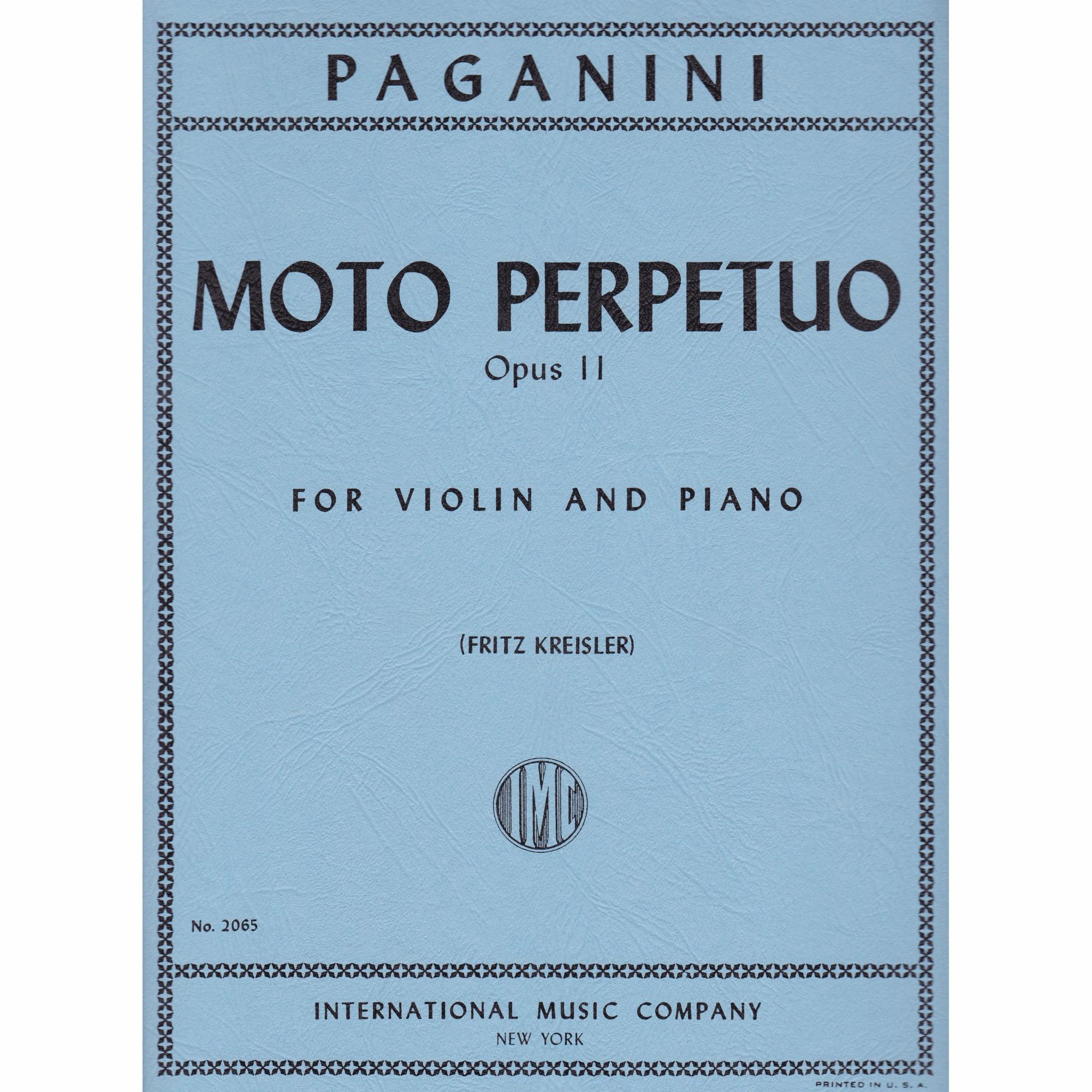 Moto Perpetuo for Violin and Piano, Op. 11