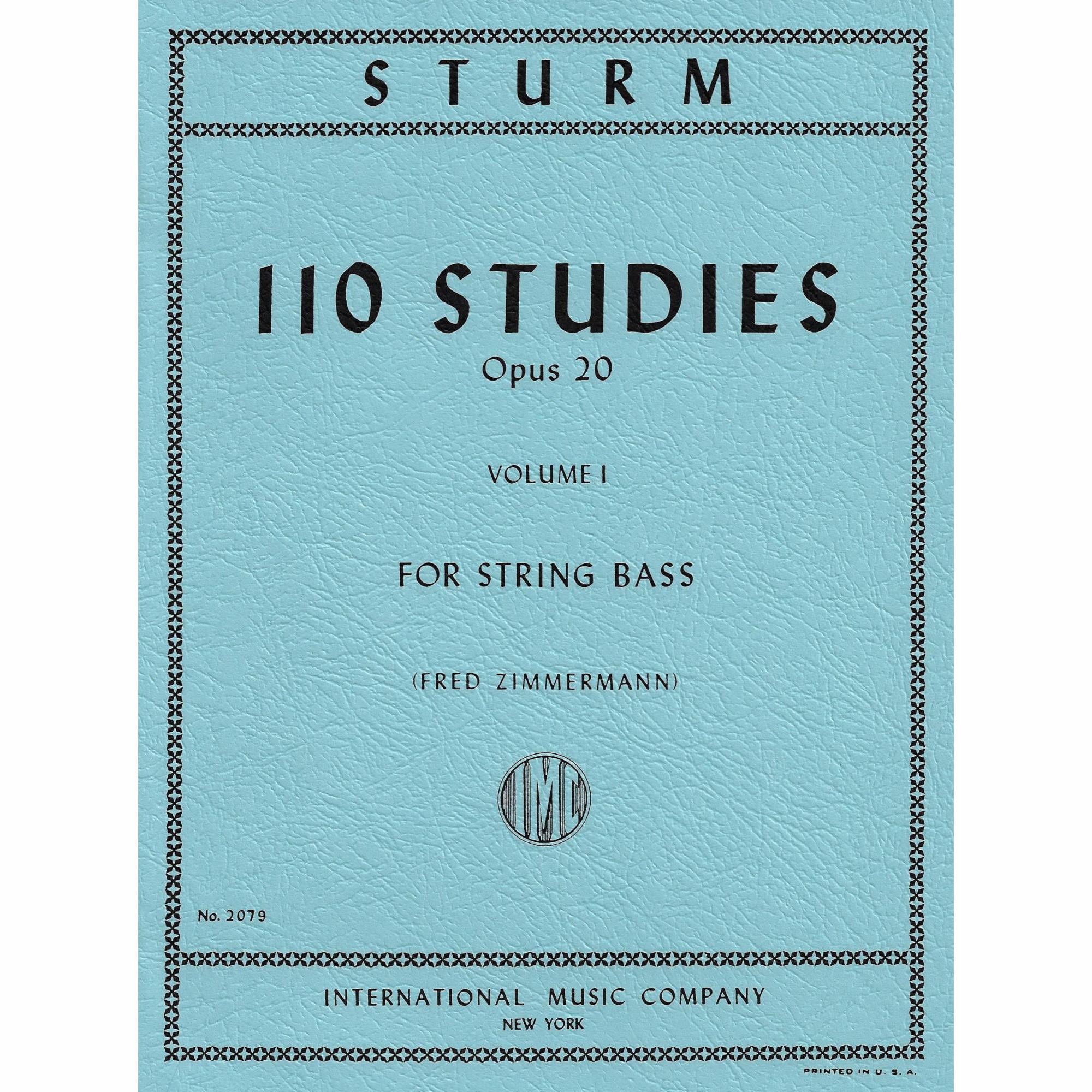 Sturm -- 110 Studies, Op. 20, Vols. I-II for Bass