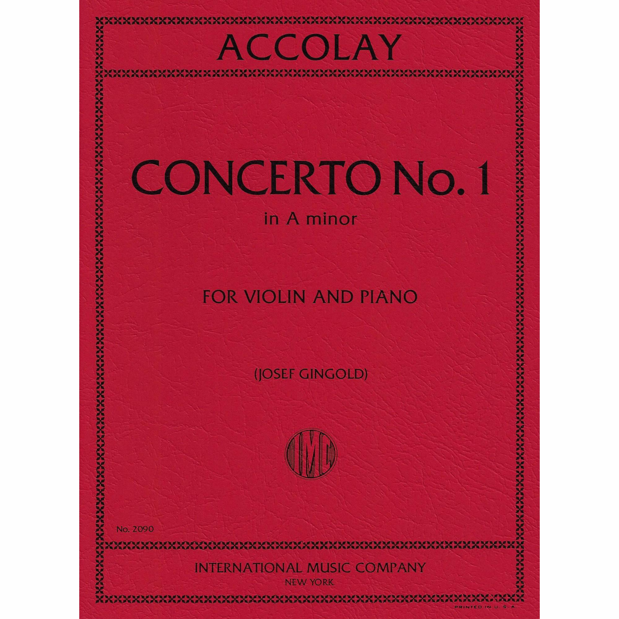 Accolay -- Concerto No. 1 in A Minor for Violin and Piano