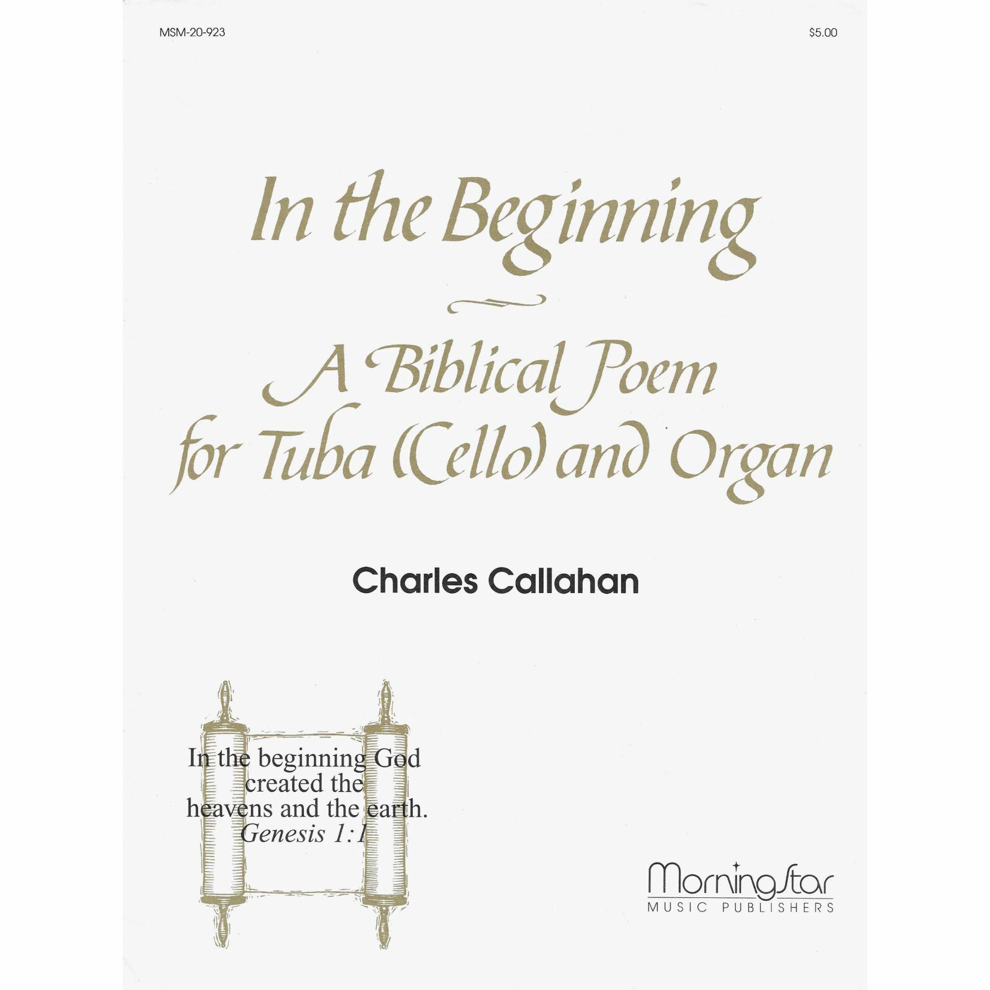 In The Beginning for Cello and Organ