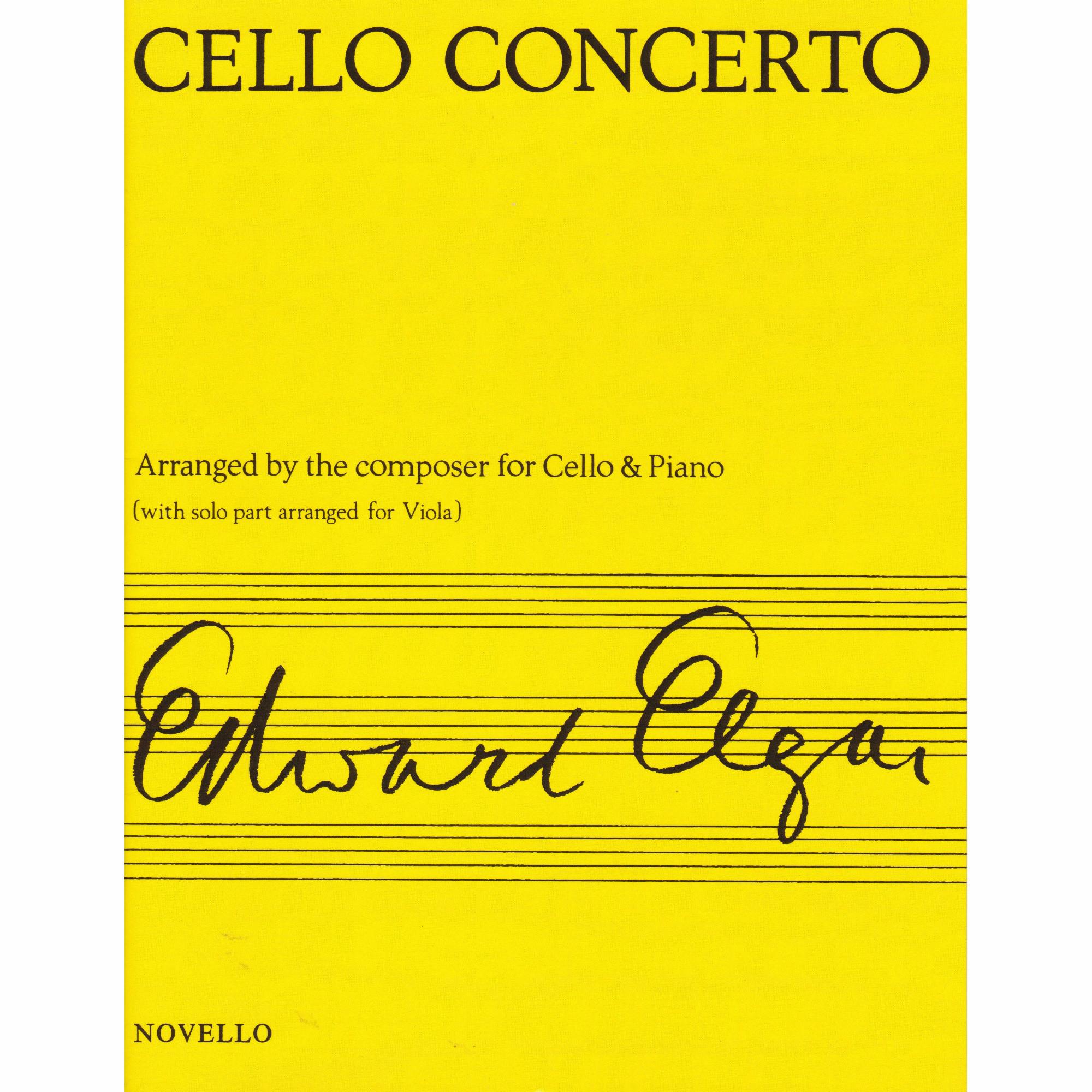 Cello Concerto in E Minor, Op. 85, Arr. for Viola