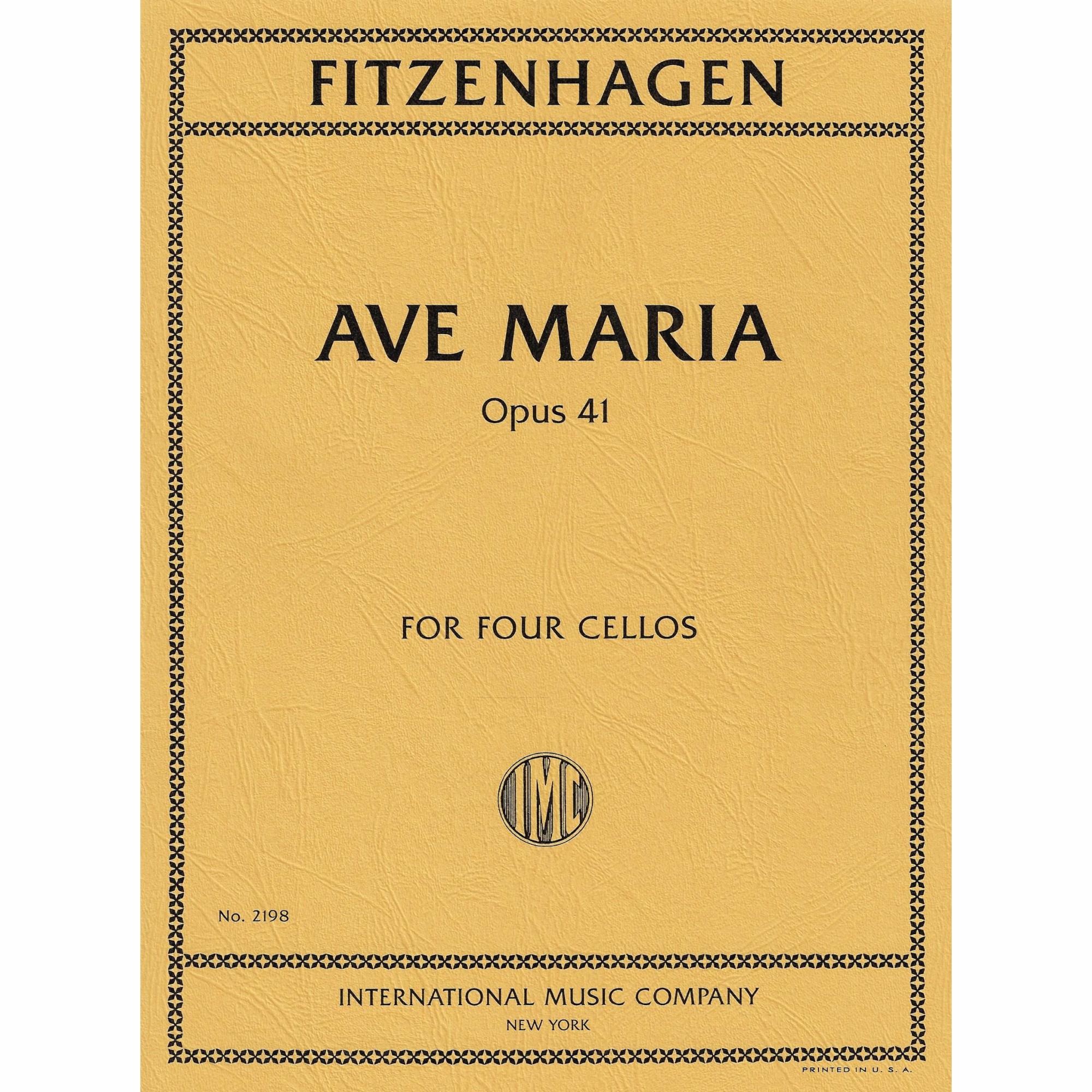 Fitzenhagan -- Ave Maria, Op. 41 for Four Cellos