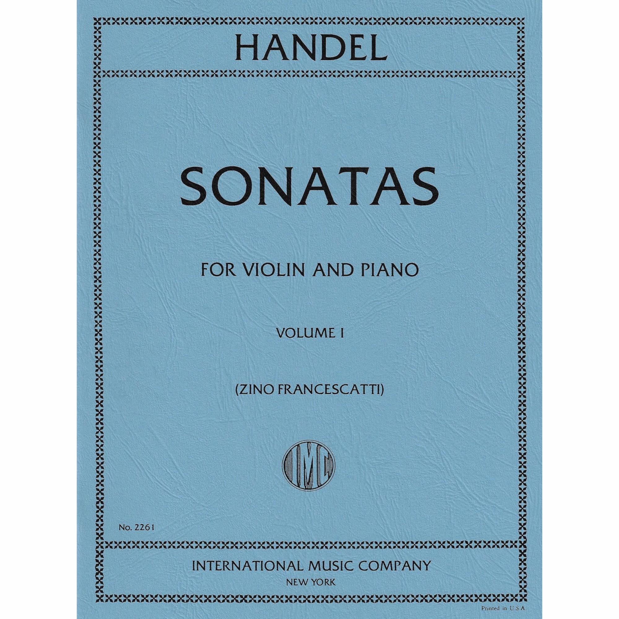Handel -- Sonatas for Violin and Piano, Vols. I & II for Violin and Piano