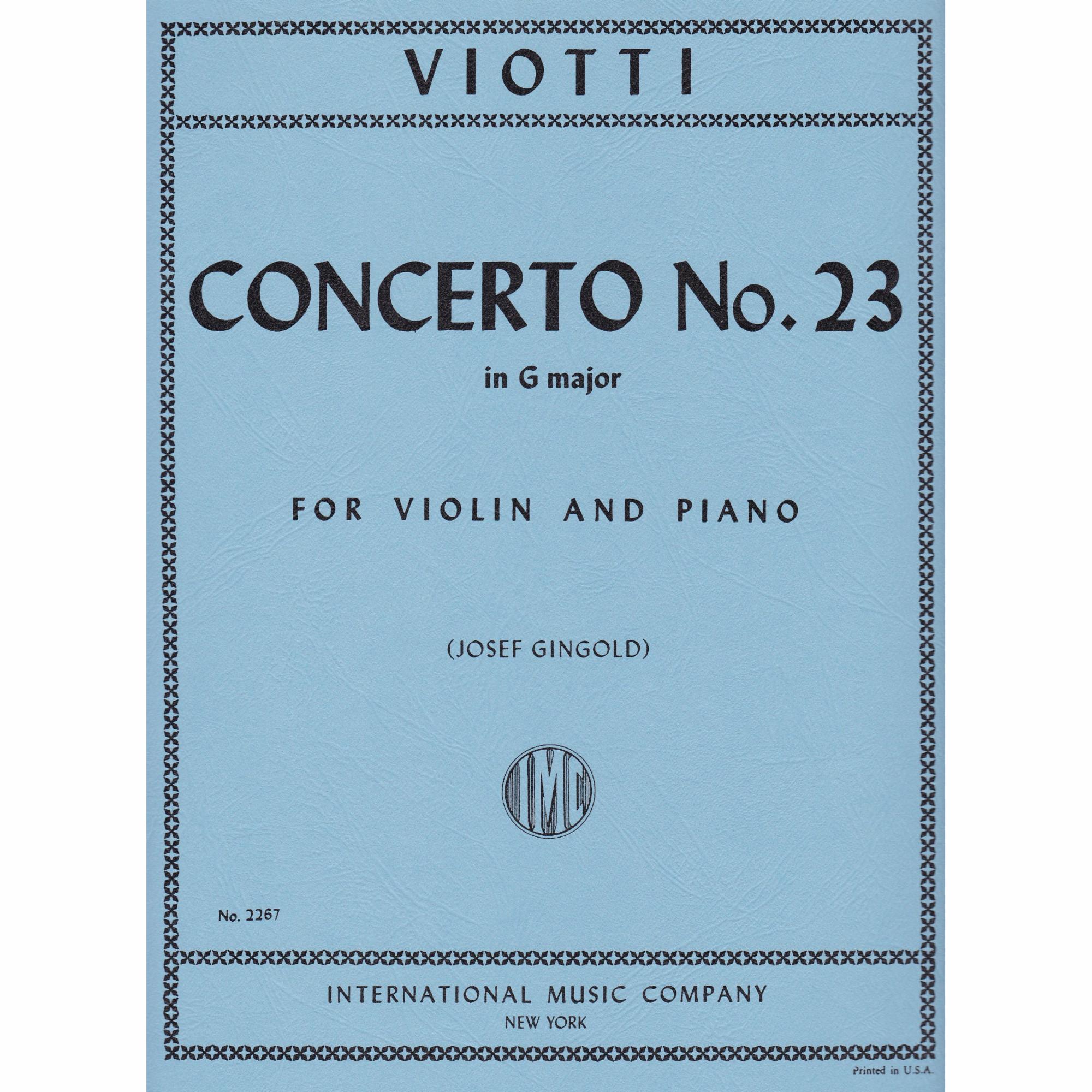 Violin Concerto No. 23 in G Major